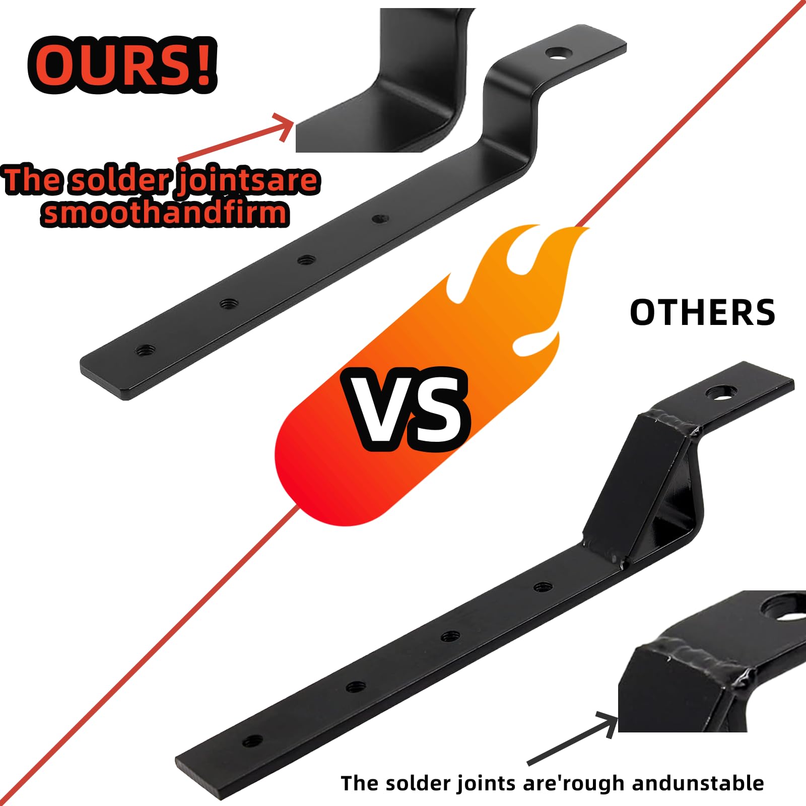 VPZMT Motorcycle Universal Saddlebag Mounting Bracket, Heavy Duty Adjustable Hard Saddle Bag Mounting Bracket Kit Fits for Harle