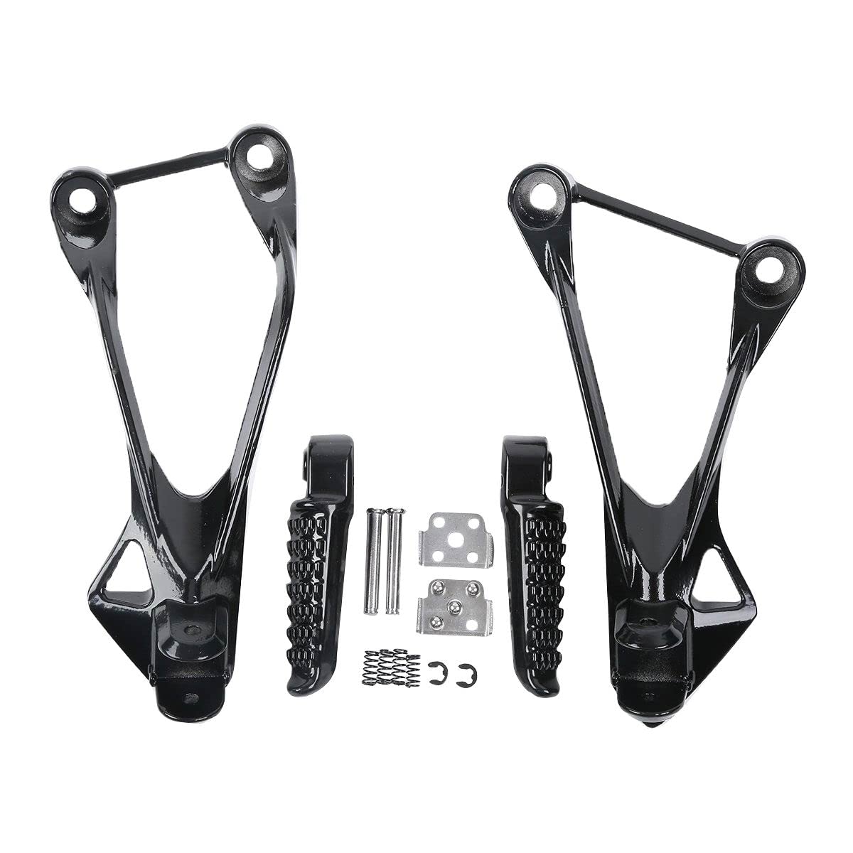 Kawasaki Rear Passenger Foot Pegs Bracket Compatible With Kawasaki Ninja Zx6R 2005-2008, Zx636 2005-2006 (Black)