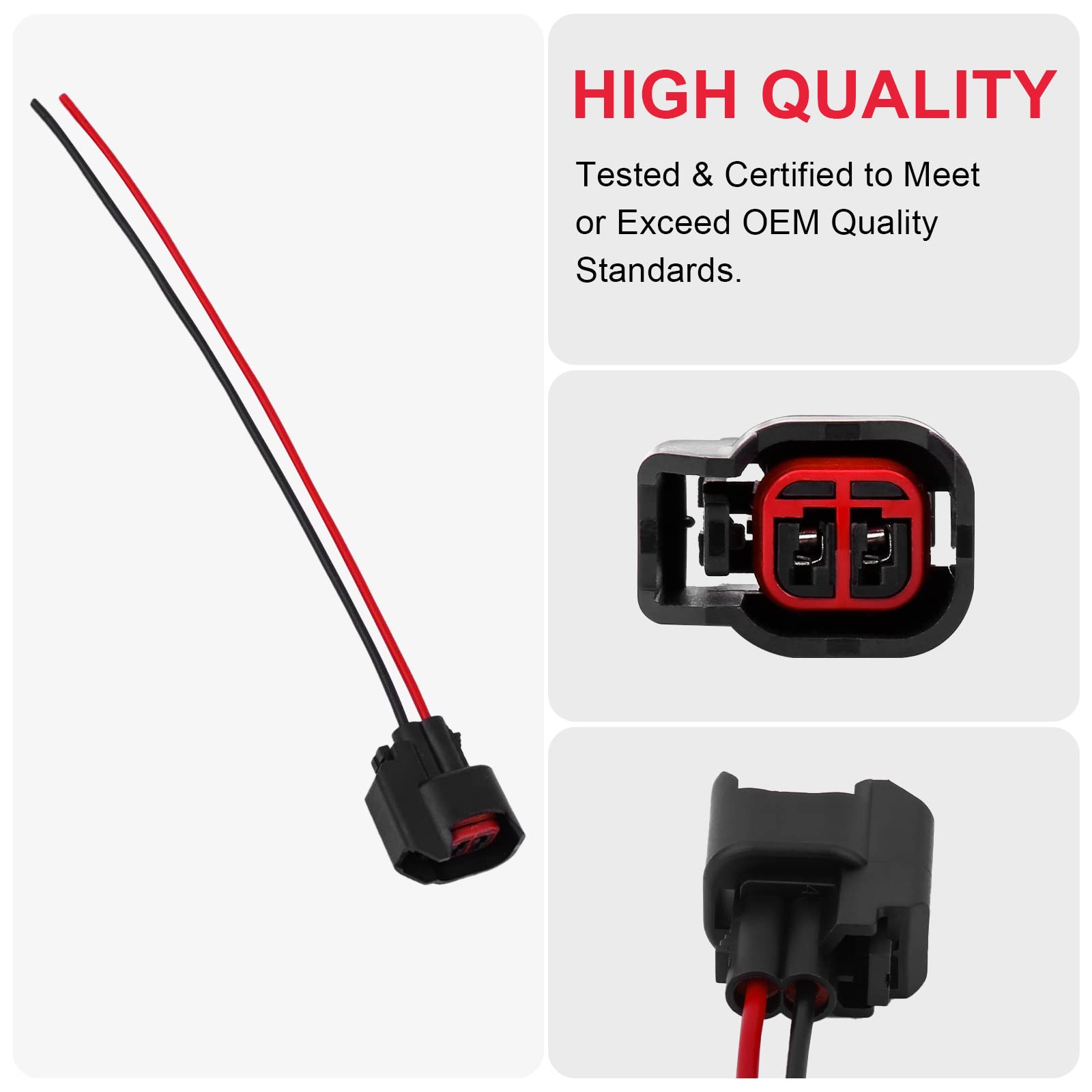 Fuel Injector Pigtail Connector Plug Wire Ev6 Ev14 Fit For Ford F-150 F-250 Crown Victoria Mustang Pigtail Harness (8 Pcs)