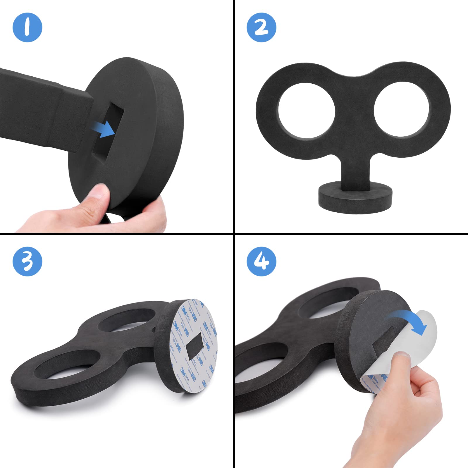 COGEEK 3D Car Wind Up Key, Cute Clockwork Wind Up Key for Back of Car Roof Decoration (Black)