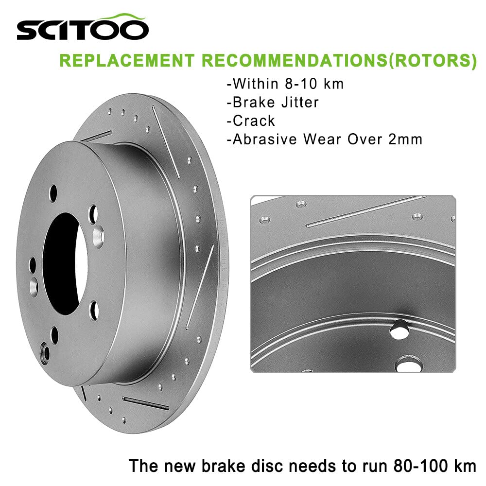 Automuto 4Pc Rear Semi-Metallic Disc Brake Pads Set D967 For Chrysler Aspen For Dodge Dakota Durango Ram 1500 Ram 1500 Van For R