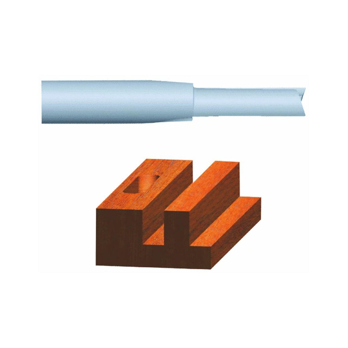 Vermont American 23105 3/8-by-1-Inch Carbide Tipped Straight Router Bit, 2-Flute