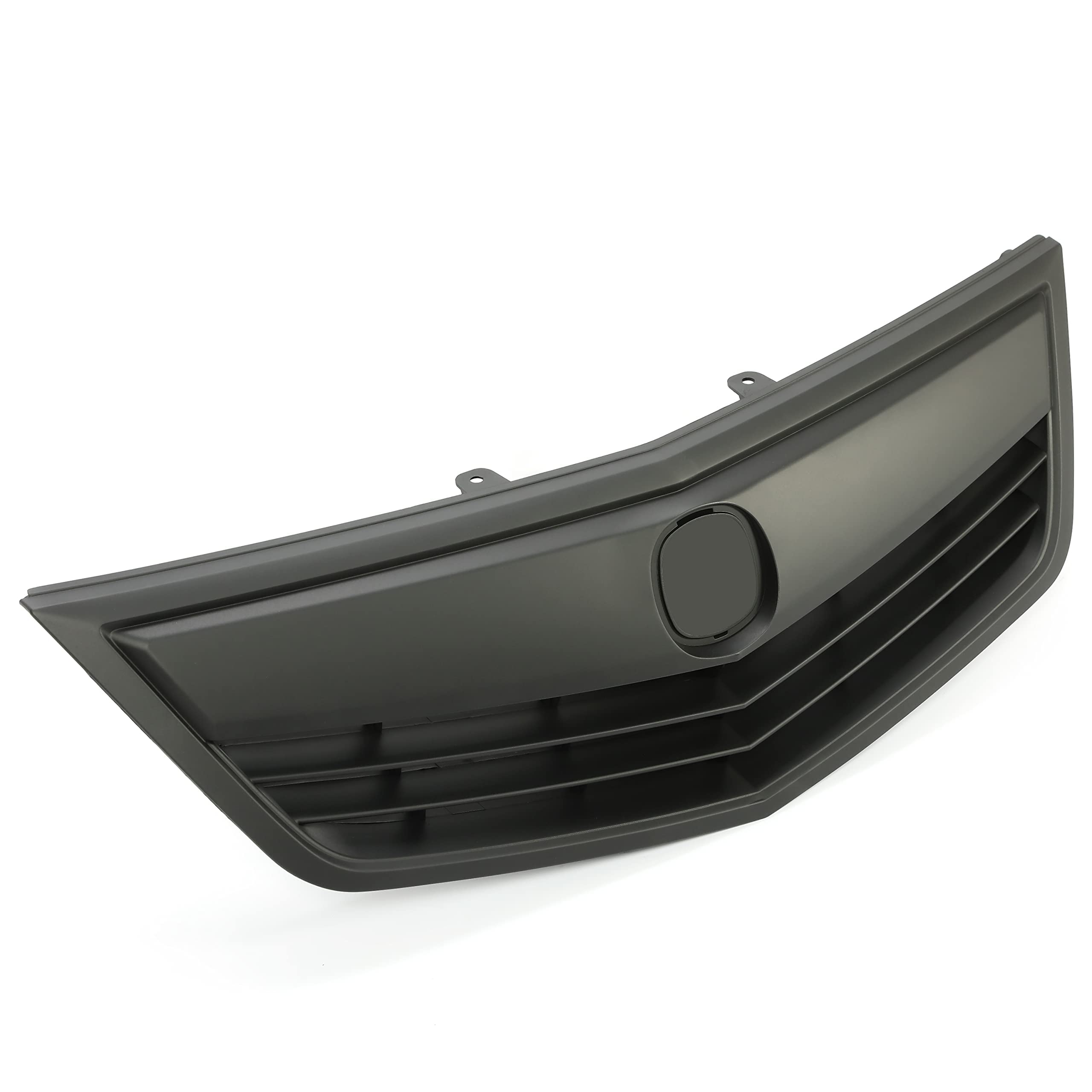 Hecasa Front Bumper Upper Grille Compatible With 2011-2014 Acura Tsx Replacement For 71121Tl2A51 75700Tl2A00 Ac1200115 3-In-One Whole Grill Kit With Black Painted Molding