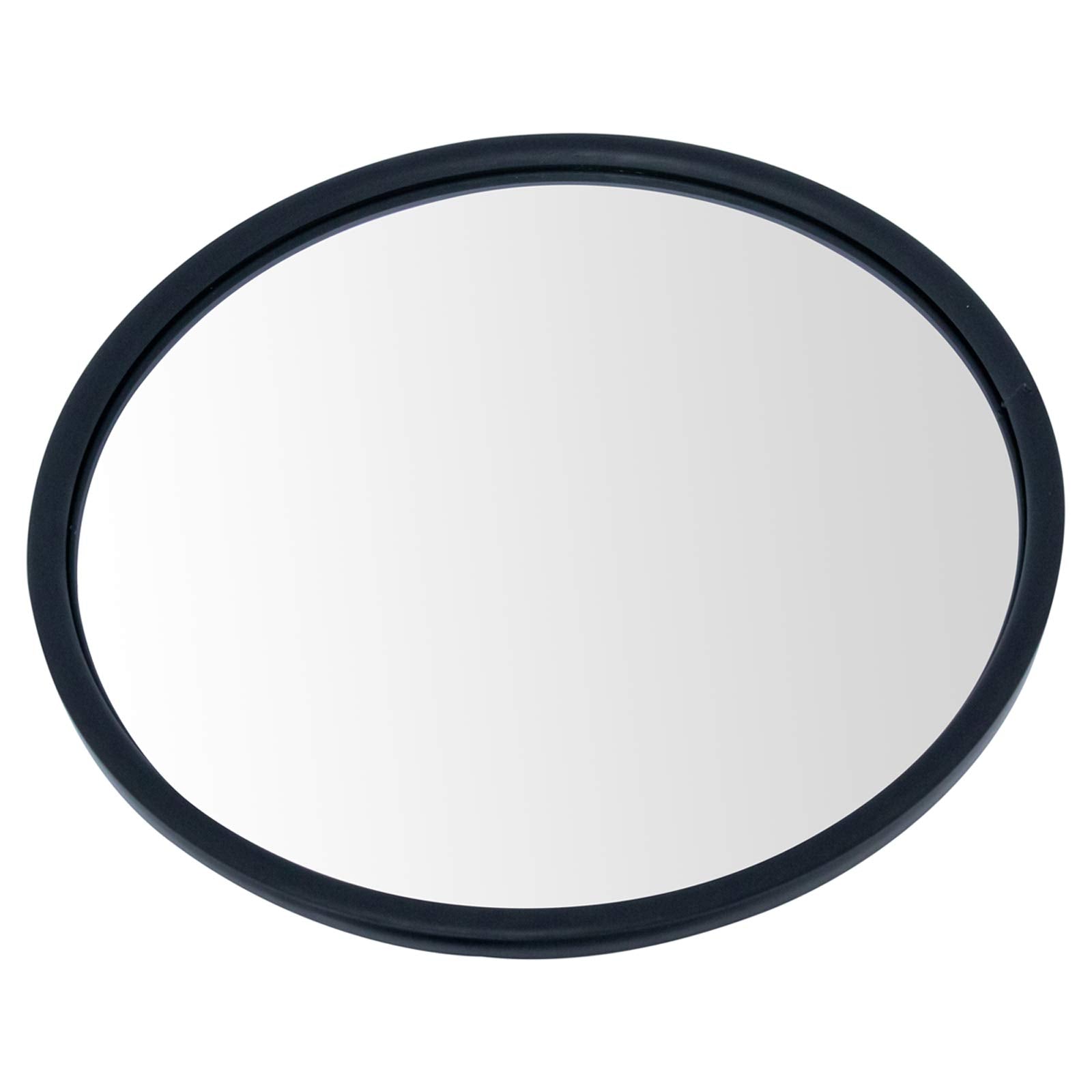 Trq 8.5'' Round Convex Steel Mirror Pair Set Black Center Stud W/Mounting Bracket