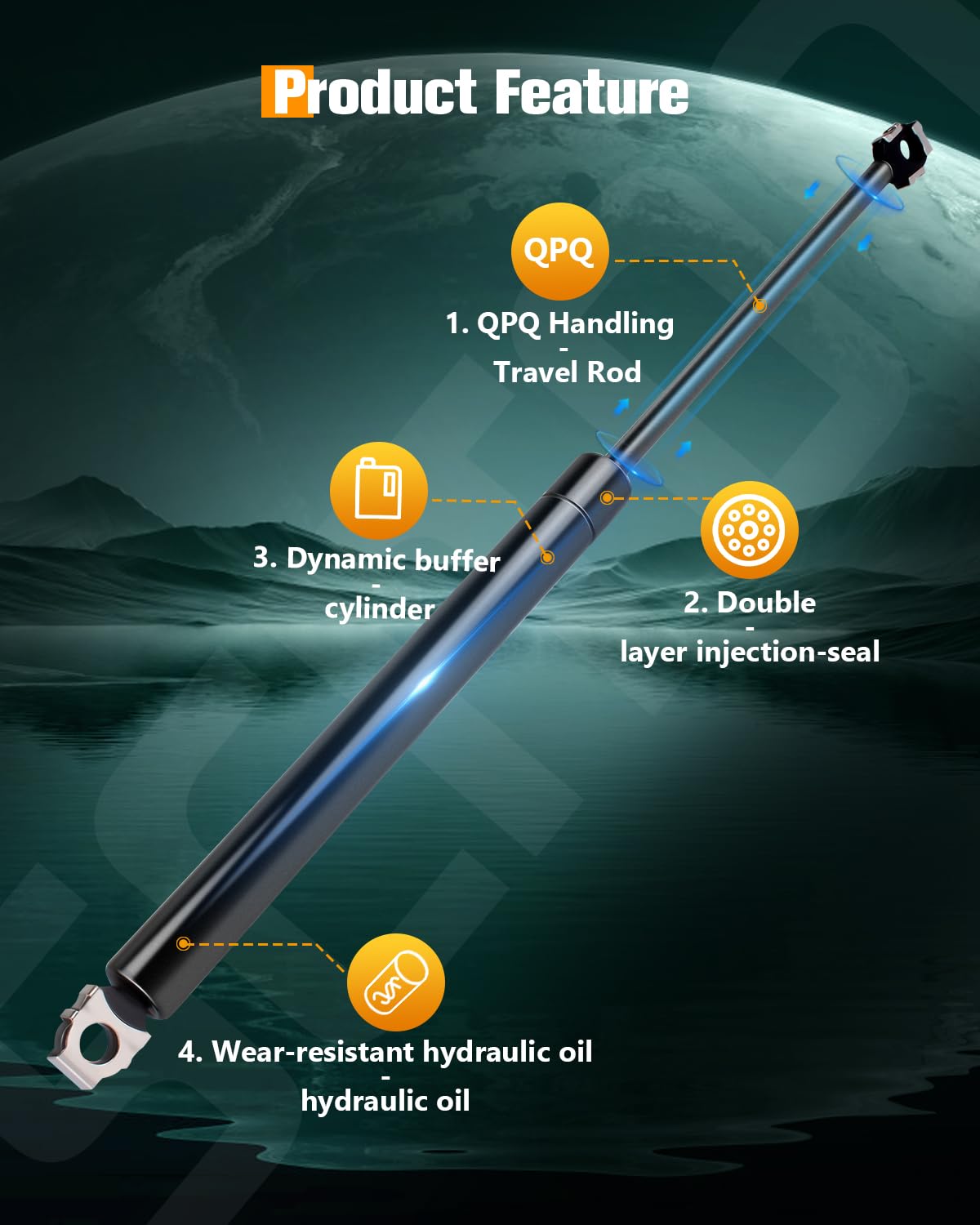 Scitoo Trunk Lift Supports Replacement Struts Gas Springs Shocks Fit For Bmw 525I 1989-1995,For Bmw 530I 1994-1995,For Bmw 535I