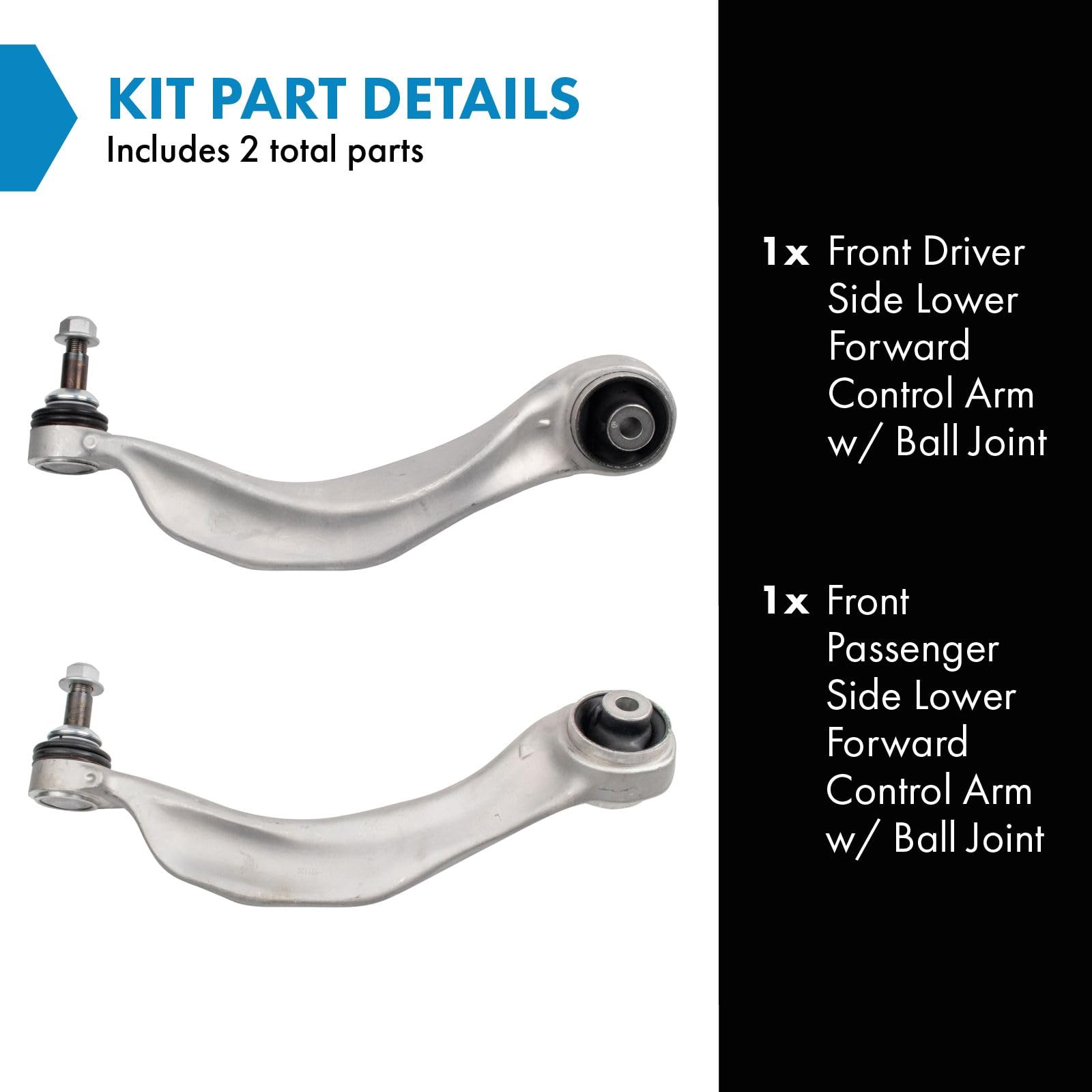 Trq Front Lower Control Arm With Ball Joint Set Compatible With 2011-2016 Bmw 528I 2014-2016 535D 535I 550I 2012-2018 640I 2013-