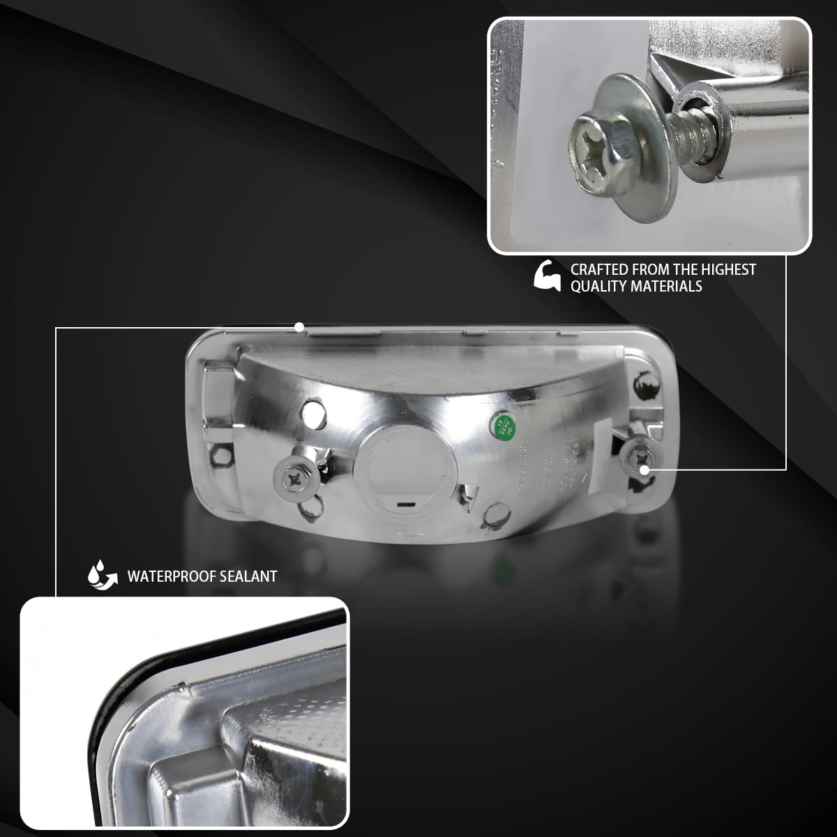 AUTOZENSATION Compatible with 1985-1992 Chevy Camaro Smoke Lens Bumper Lights