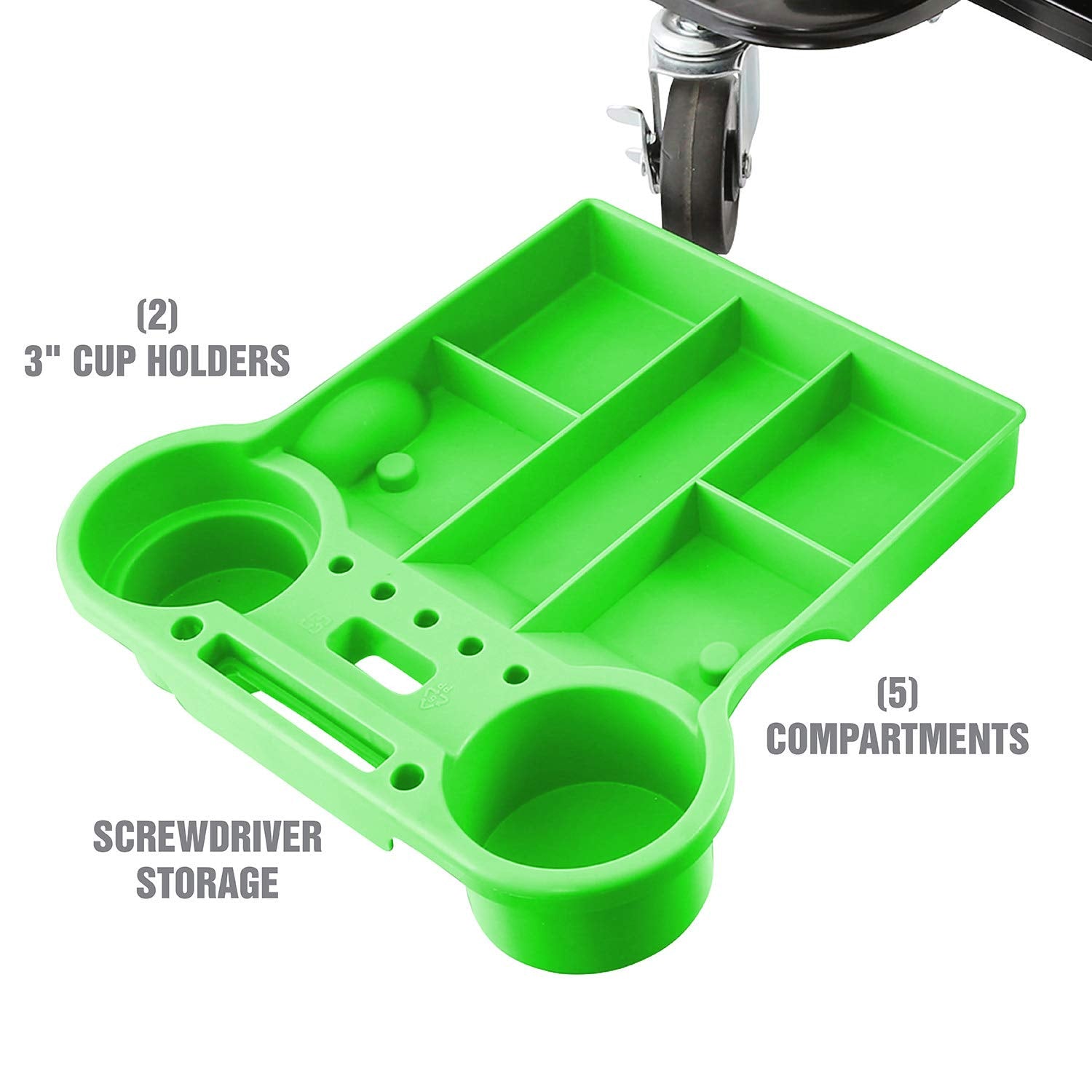 OEMTOOLS 24986 Heavy-Duty Rolling Workbench and Creeper Seat, Mechanics Stool with Wheels, Creepers, Shop Stools With Wheels, Au