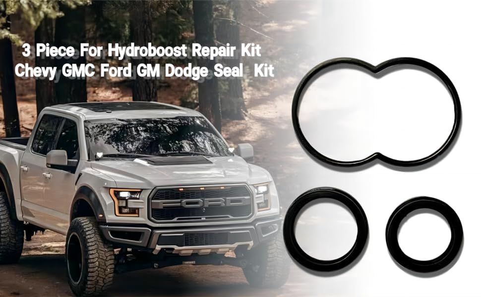 ZFLXH for Hydroboost Repair Kit Chevy GMC Ford GM Dodge Seal Kit Hydro-Boost Leak 3 Piece