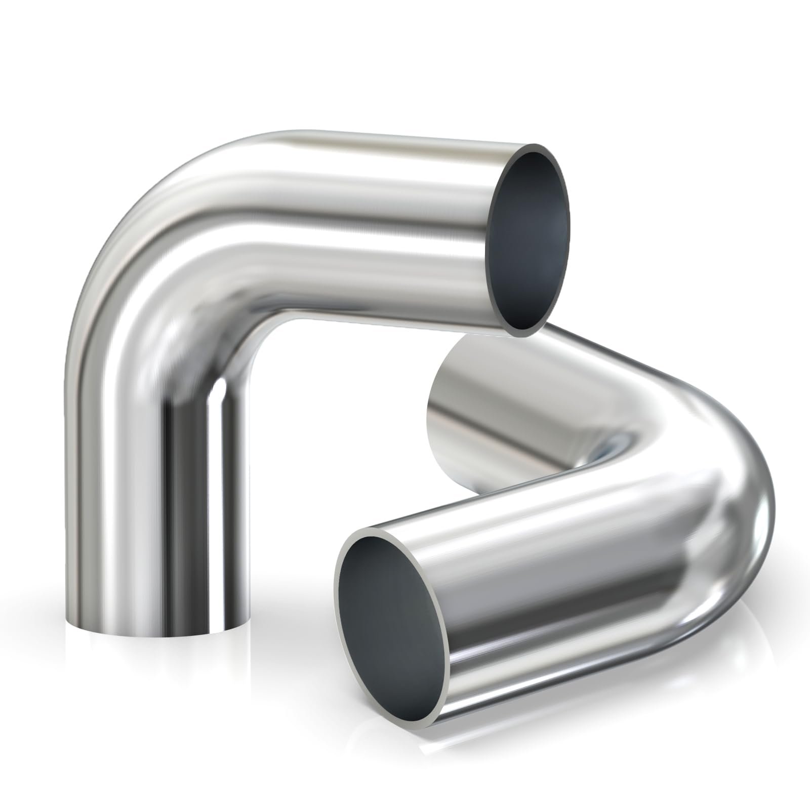 Gasher 2Pcs Intercooler Pipe Aluminum 45 Degree Elbow Alloy Tube 2.25''Od, Leg Length 4'' (100Mm), For Intake And Cooling System