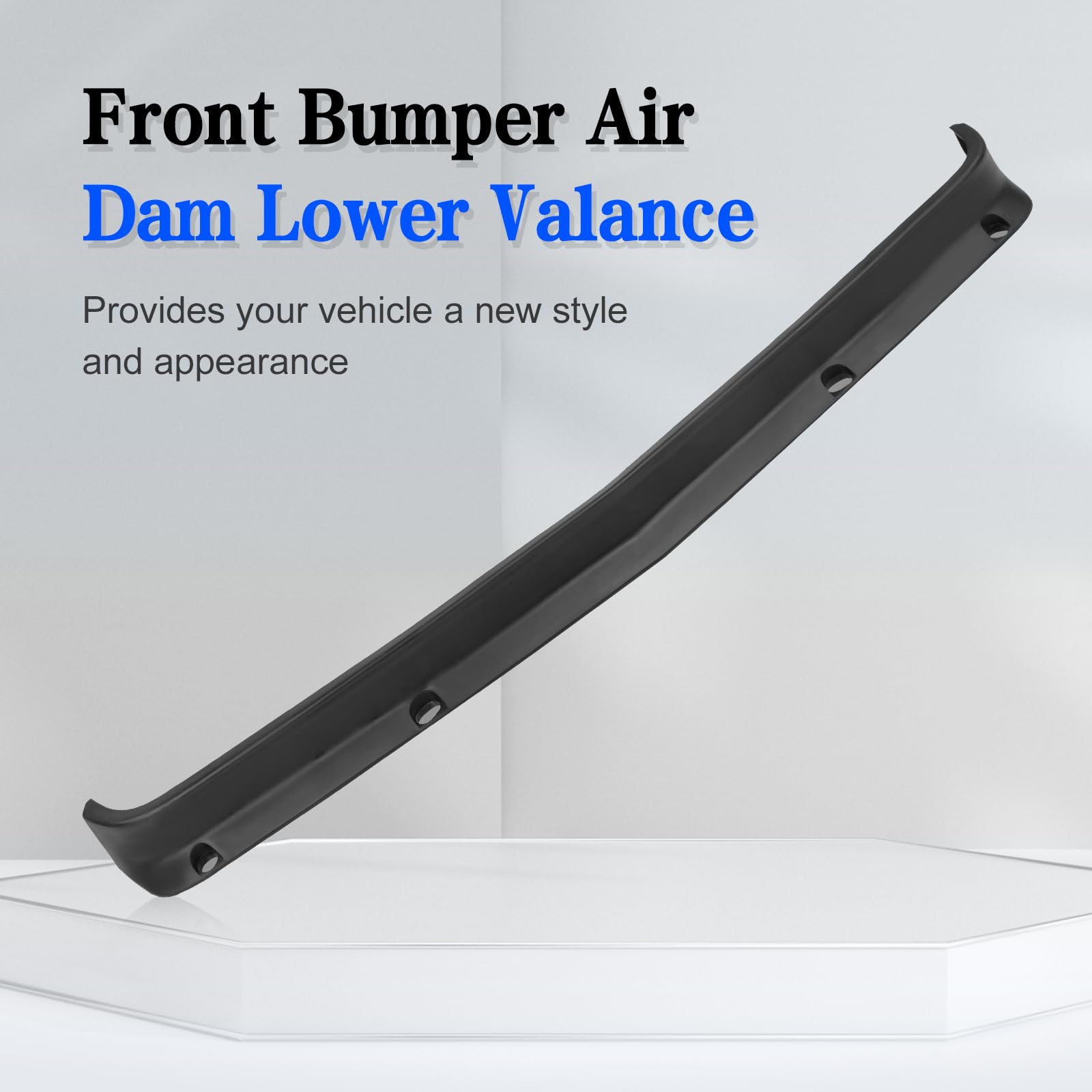 Carpartsdepot Front Bumper Air Dam Lower Valance W/O Holes Compatible With 1988-2000 Chevrolet C/K 1500 2500 3500 Gm1090108 1556