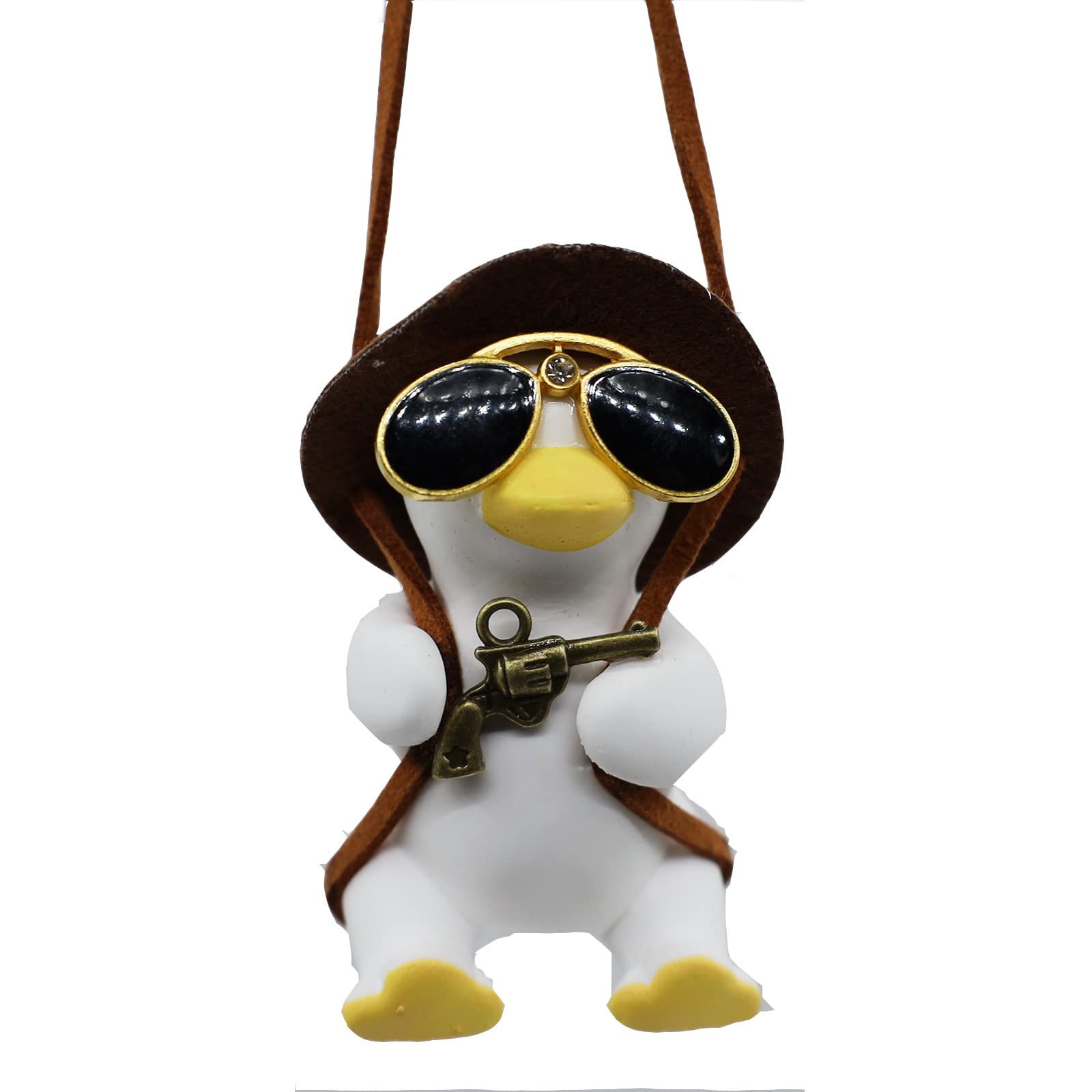 Swing Duck Car Hanging Ornament, Super Cute Swinging Ducks Mirror Hanging Accessories, Auto Decoration Rearview Mirror Pendant F