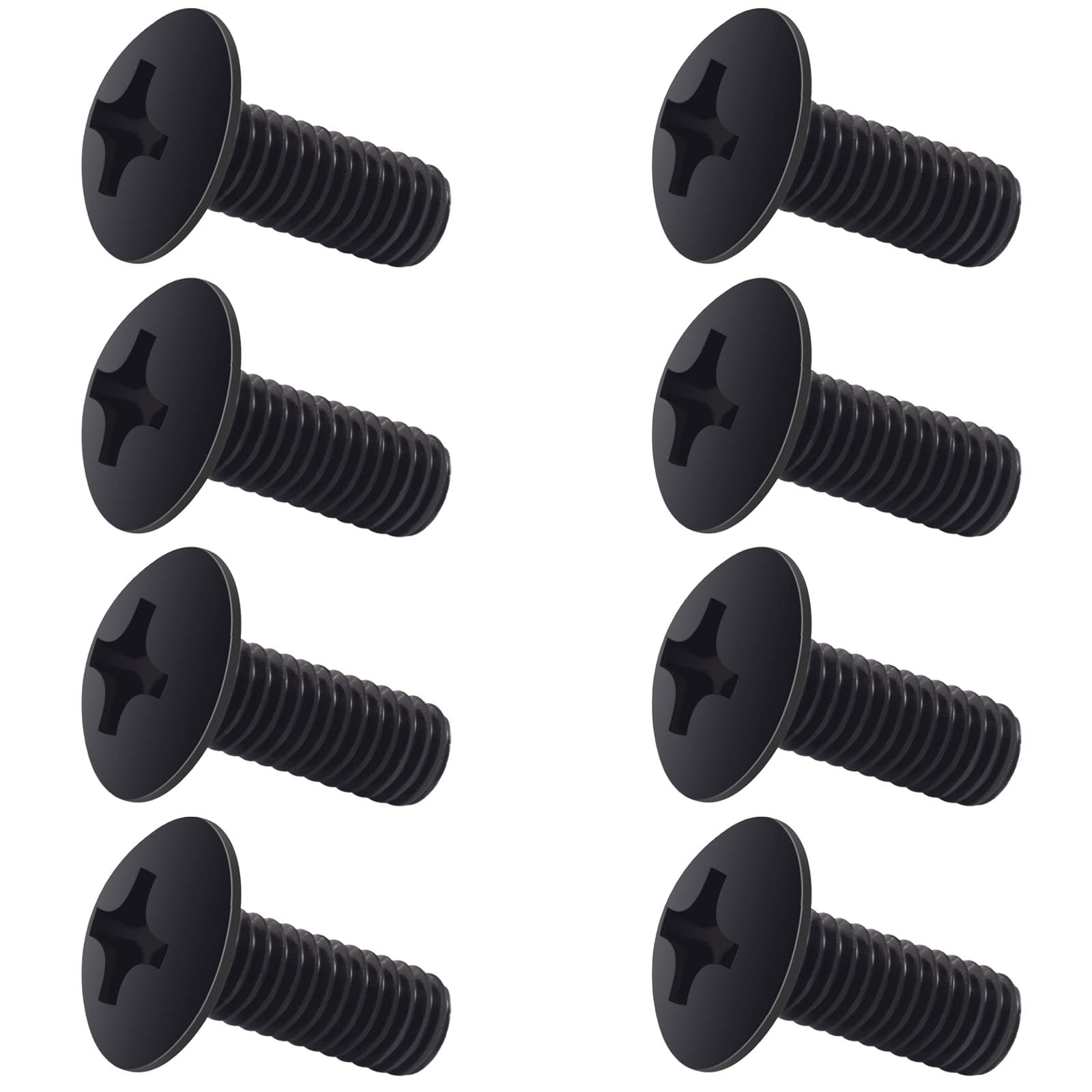 Crossarctic Black License Plate Screw Kit for Tesla Model 3, Model Y, M5-0.8 X 8 mm Pan Head Premium Stainless Steel Black Oxide