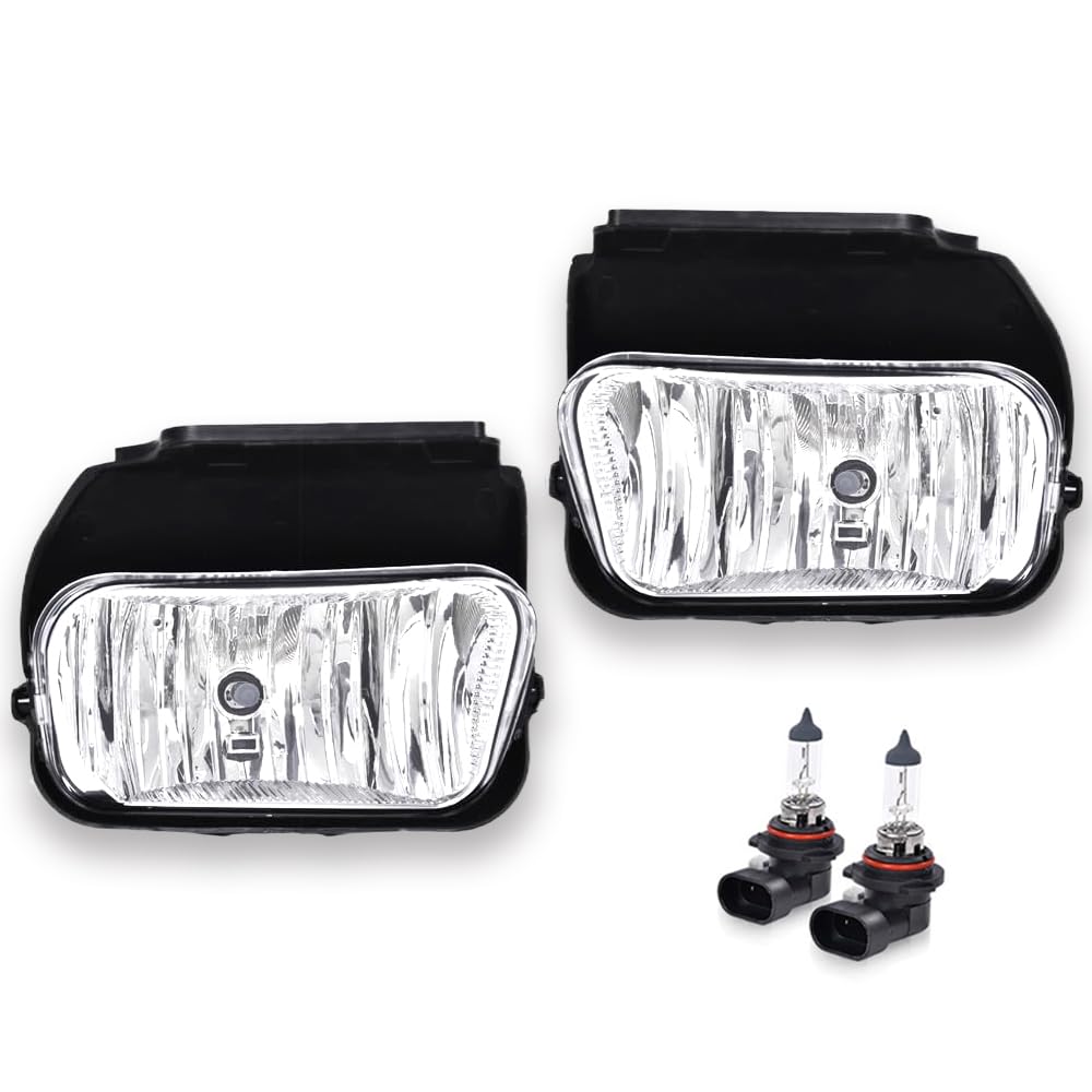 Pit66 Left/Right Fog Lights, Compatible With 03-06 Chevy Silverado 1500 2500 3500 Hd Models/03-06 Avalanche 1500 2500(Fit No Cla