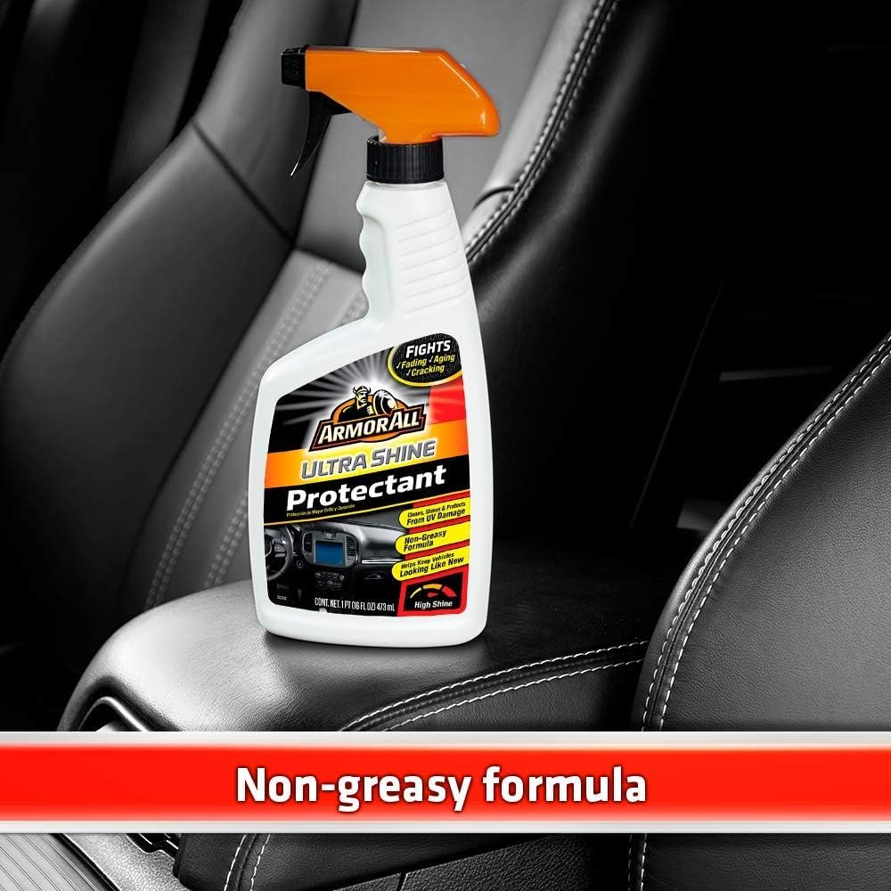 Armor All Ultra Shine Protectant Spray - 16 Fl Oz Car Interior Cleaner with UV Protection Against Cracking and Fading, White