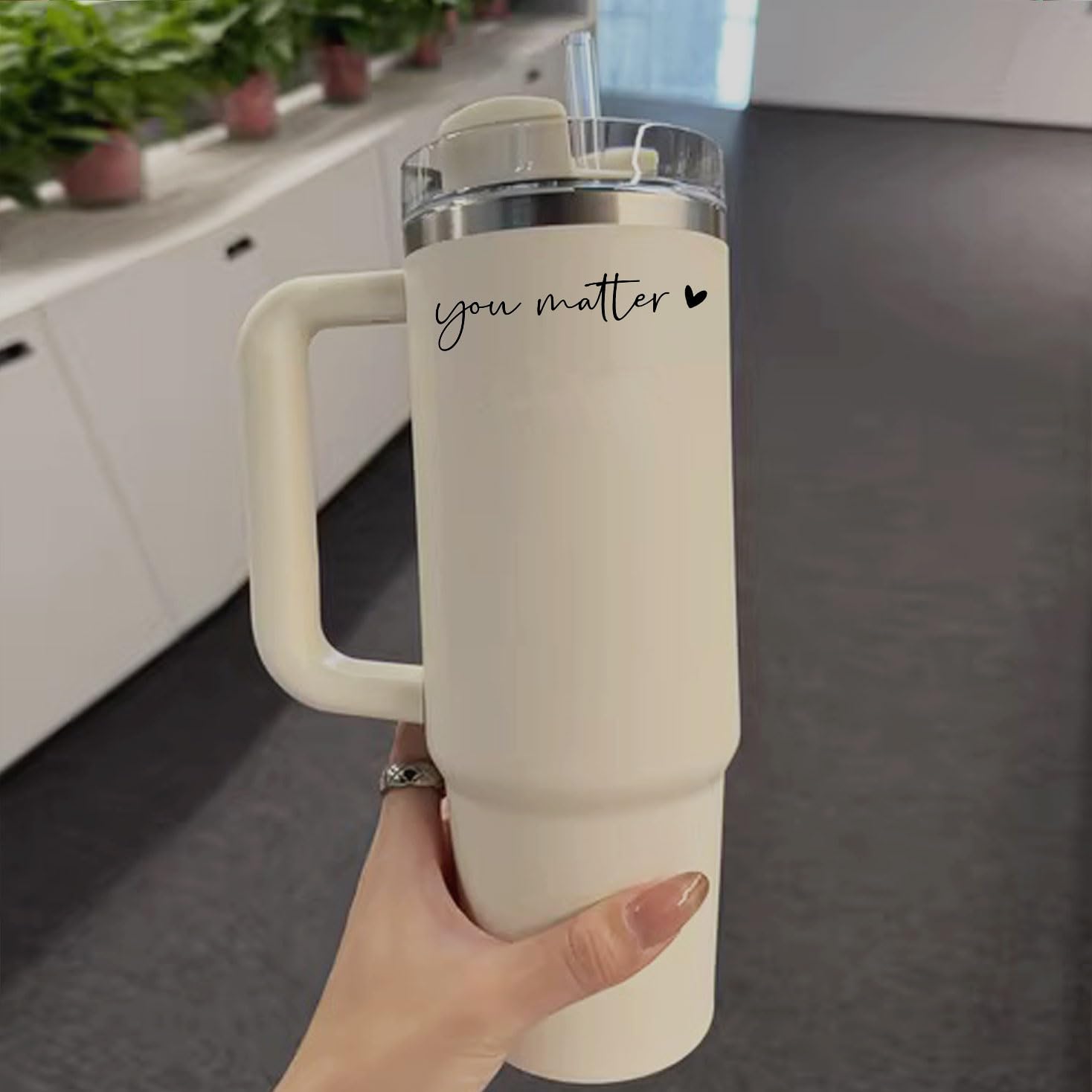 2 X You Matter Rearview Mirror Decal Water Bottle Stickers Affirmation Reminder Sticker Laptop Bumper Sticker Tumbler Vinyl Stic