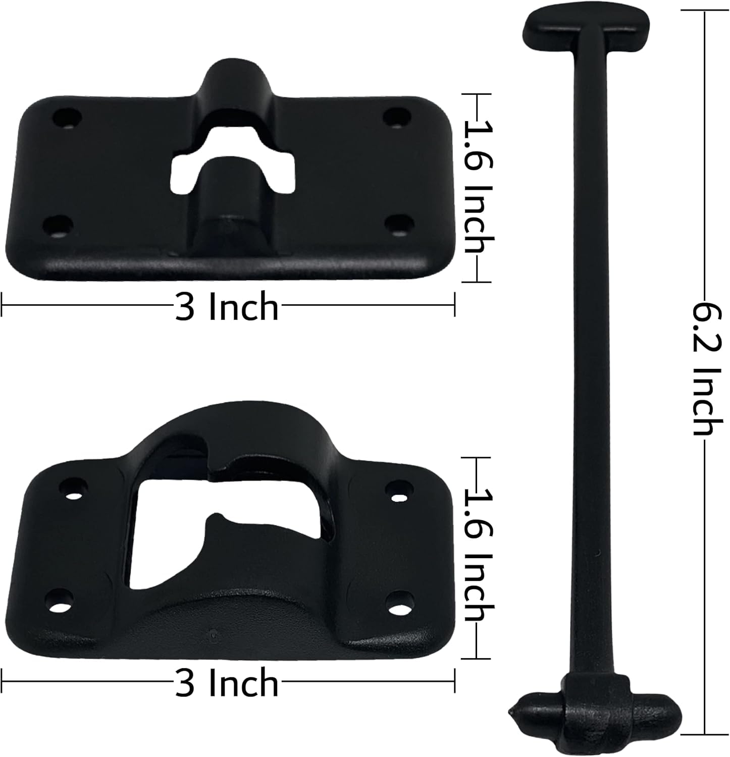 NU-SET | RV010 RV Door Holder | 2 Pieces | RV Accessories & Door Hardware (Black)