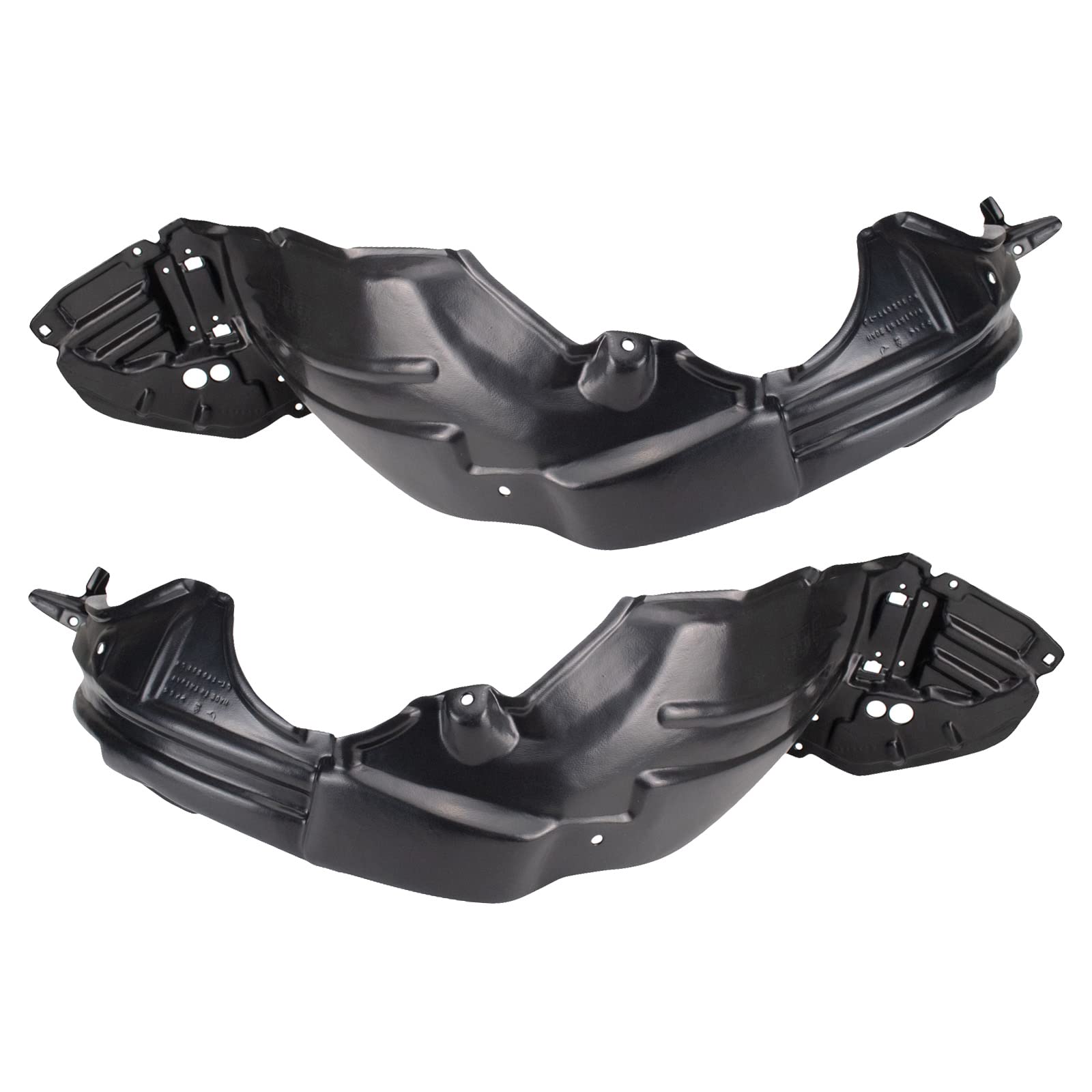 Trq Inner Fender Liner Set Compatible With 2012-2014 Toyota Yaris To1248168 To1249168