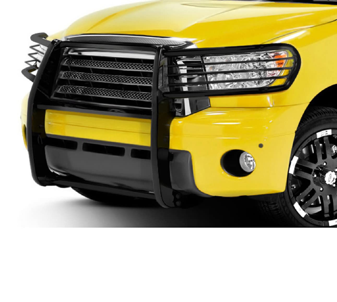 Black Horse Grille brush Bumper Guard Modular Black Compatible with 2008-2022 Toyota Sequoia|2007-2021 Toyota Tundra(Excl. 08-21