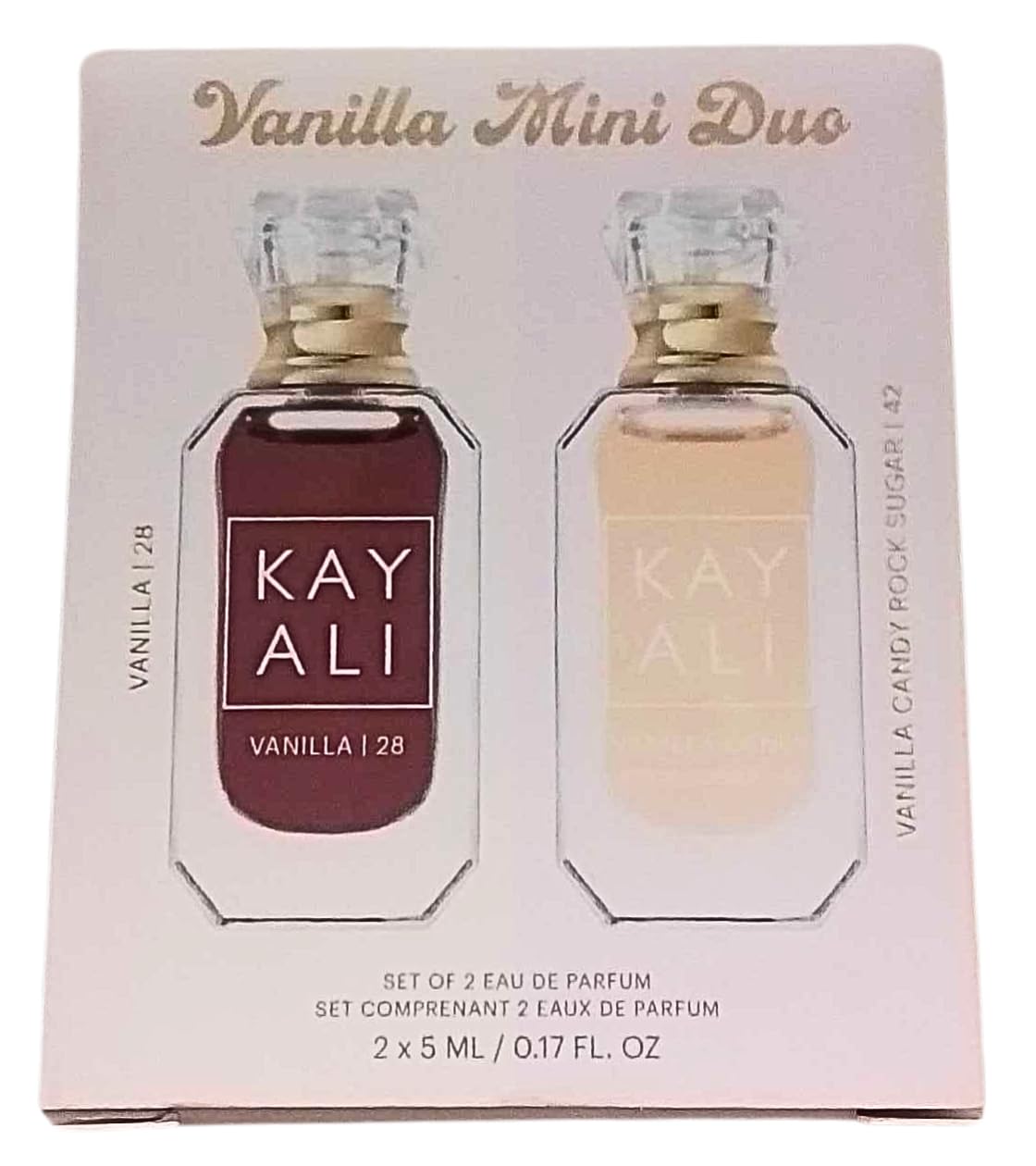 KAYALI Mini Vanilla Perfume Duo Set 2 X 5 ml (Vanilla Candy Rock Sugar 42 Eau de Parfum and Vanilla 28 Eau de Parfum)-New