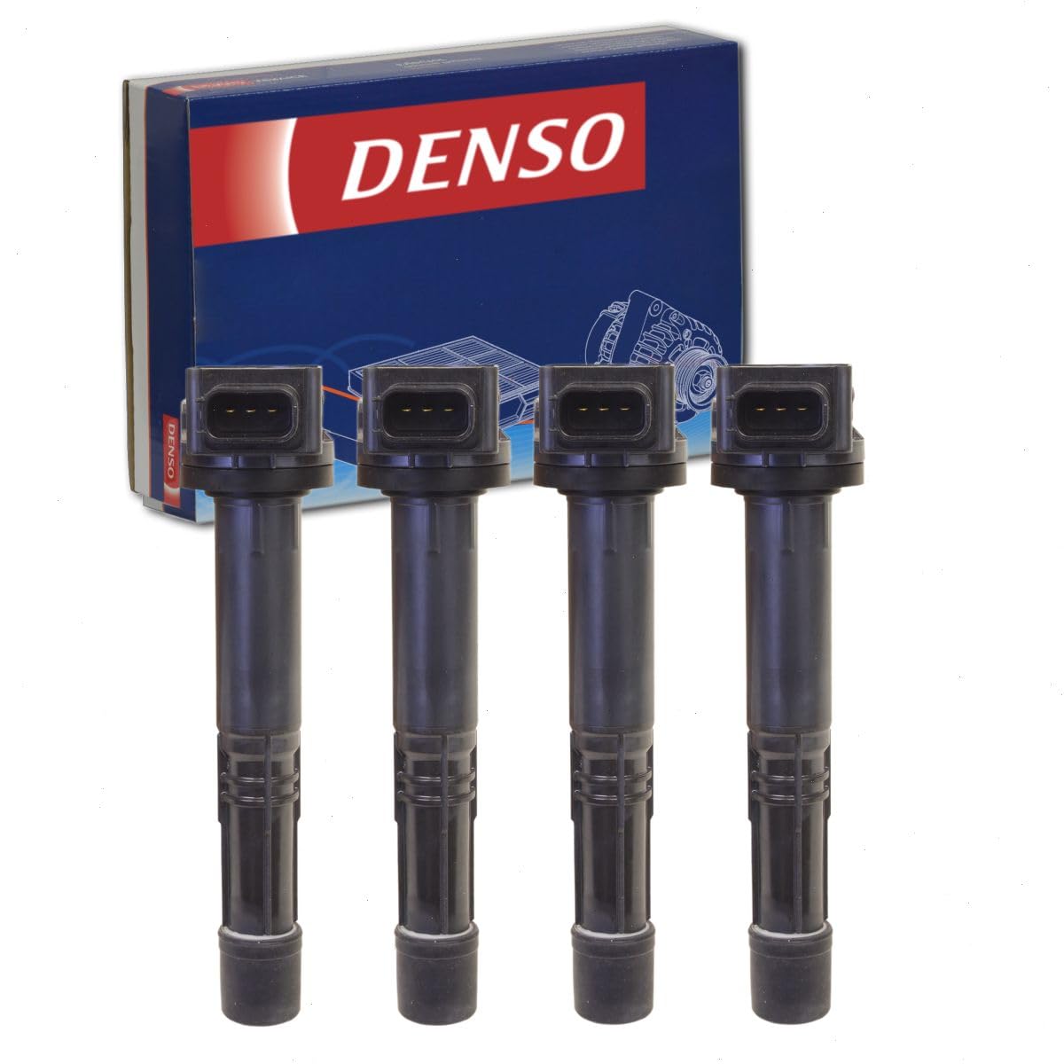 4 pc DENSO Direct Ignition Coils compatible with Honda Accord 2.4L L4 2003-2007