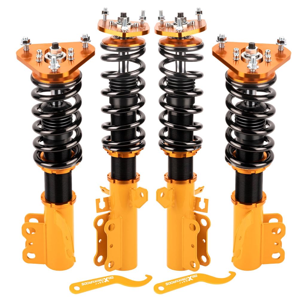 Maxpeedingrods Coilovers For Toyota Celica Gt Gts Fwd 1990-1993, For Toyota Celica Fwd 1994-1999, Coil Shock Absorber Strut, Height Adjustable Coilovers Suspension Kit, Amortiguador Lowering Kit Gold