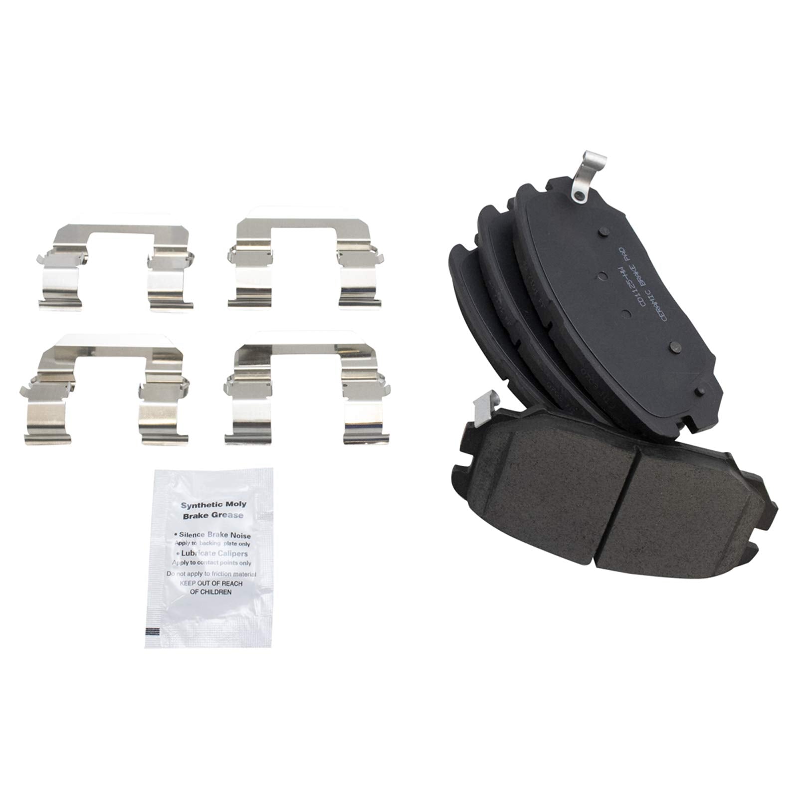TRQ Front Brake Pads Ceramic Compatible with 2006-2011 Hyundai Azera 2006-2010 Sonata 2007-2009 Kia Amanti