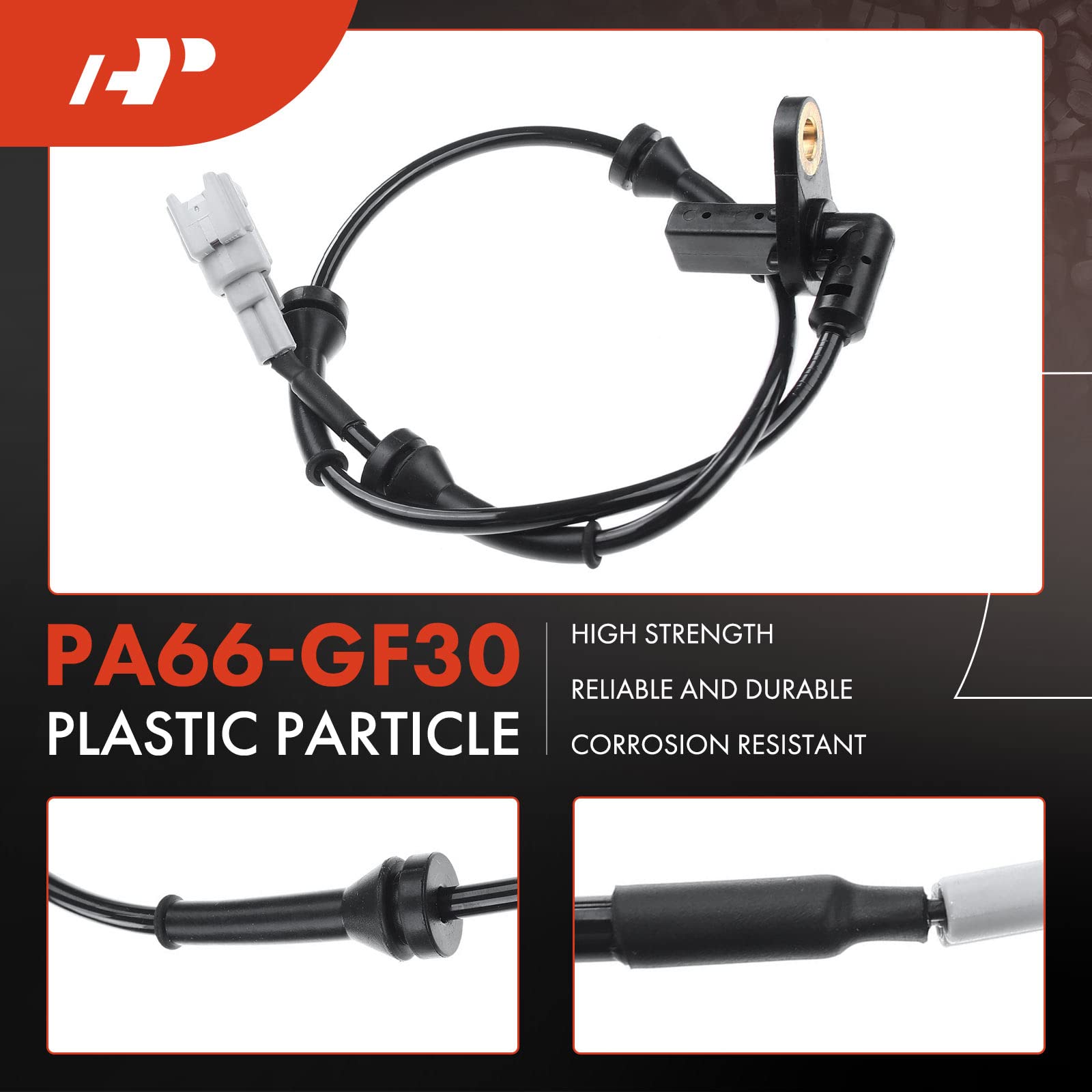 A-Premium ABS Wheel Speed Sensor Compatible with Nissan Models - X-Trail 2002 2003 2004 2005 2006 2007, L4 2.5L - Rear Right Passenger Side, Replace# 47900EQ010, 47900-EQ010