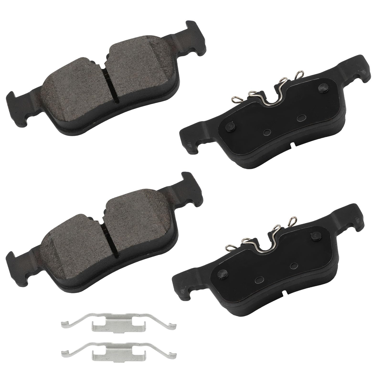 Cciyu D1762 Rear Semi-Metal Disc Brake Pads Set W/Hardware Fit For Bmw For 228I Xdrive Gran Coupe/For I3/For I3S/For X1/For X2,F