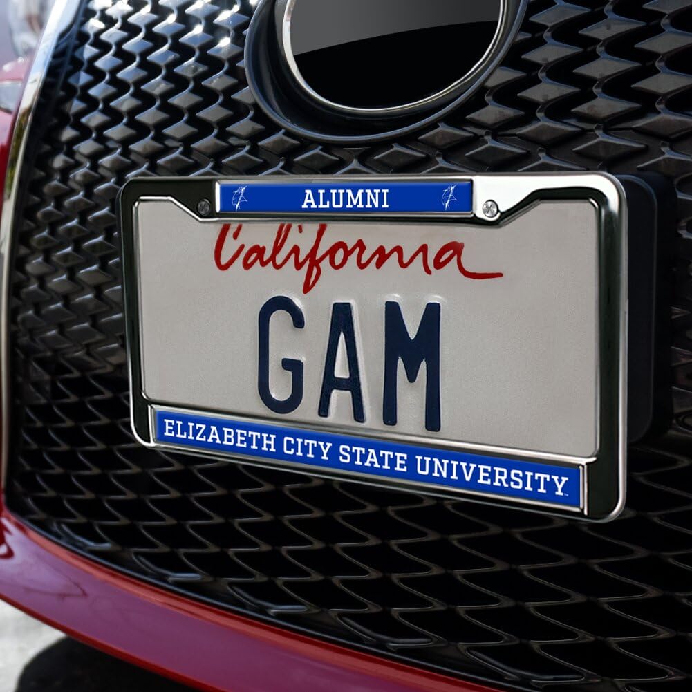 GRAPHICS & MORE Metal License Plate Frame - Elizabeth City State University Alumni, Standard Size, Vikings Color
