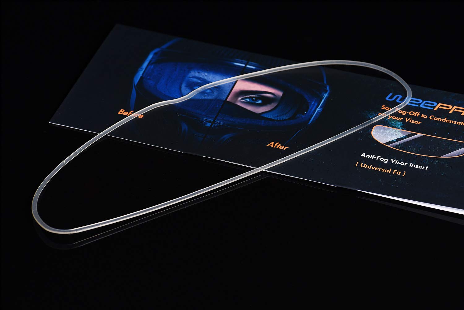 Universal Helmet Shield Anti Fog Film,Clear Visor Lens Insert Fog Resistant 3.7' X 10.7'