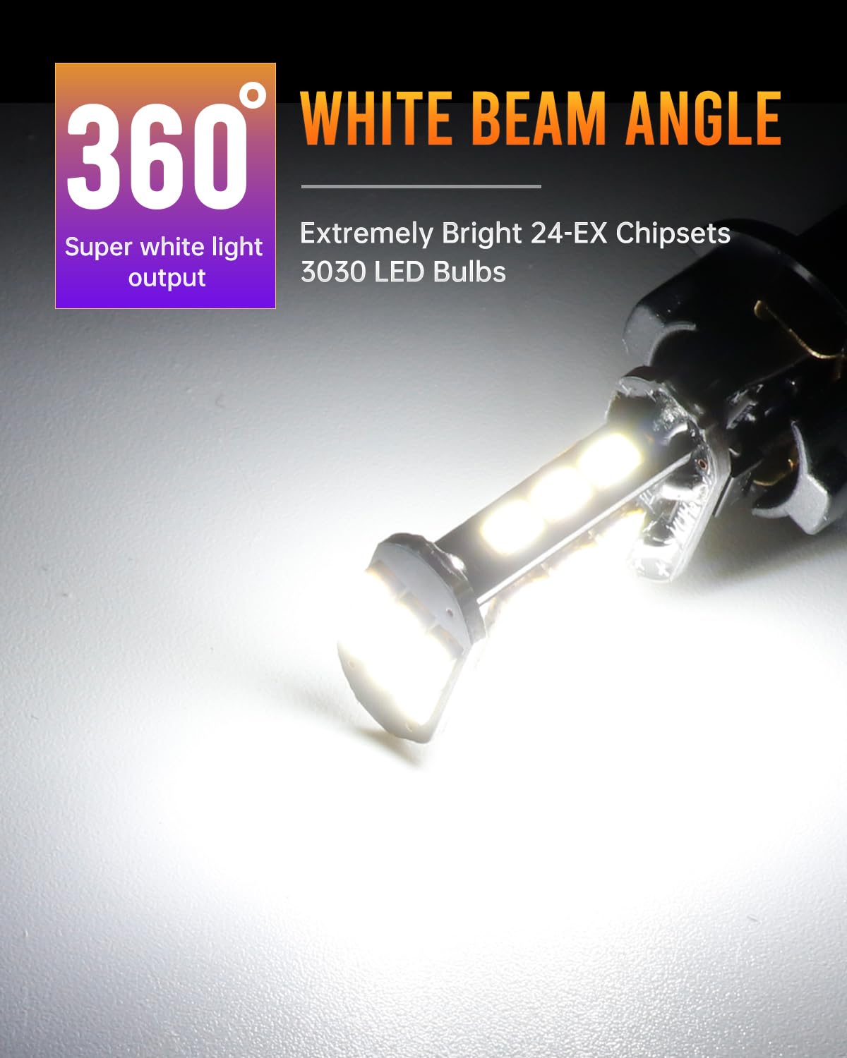 LUYED 921 912 LED Bulb Xenon White for Backup Reverse Lights 3100 Lumens 300% Brightness T15 906 W16W LED Bulbs Non-polarity Canbus Error Free,Pack of 2