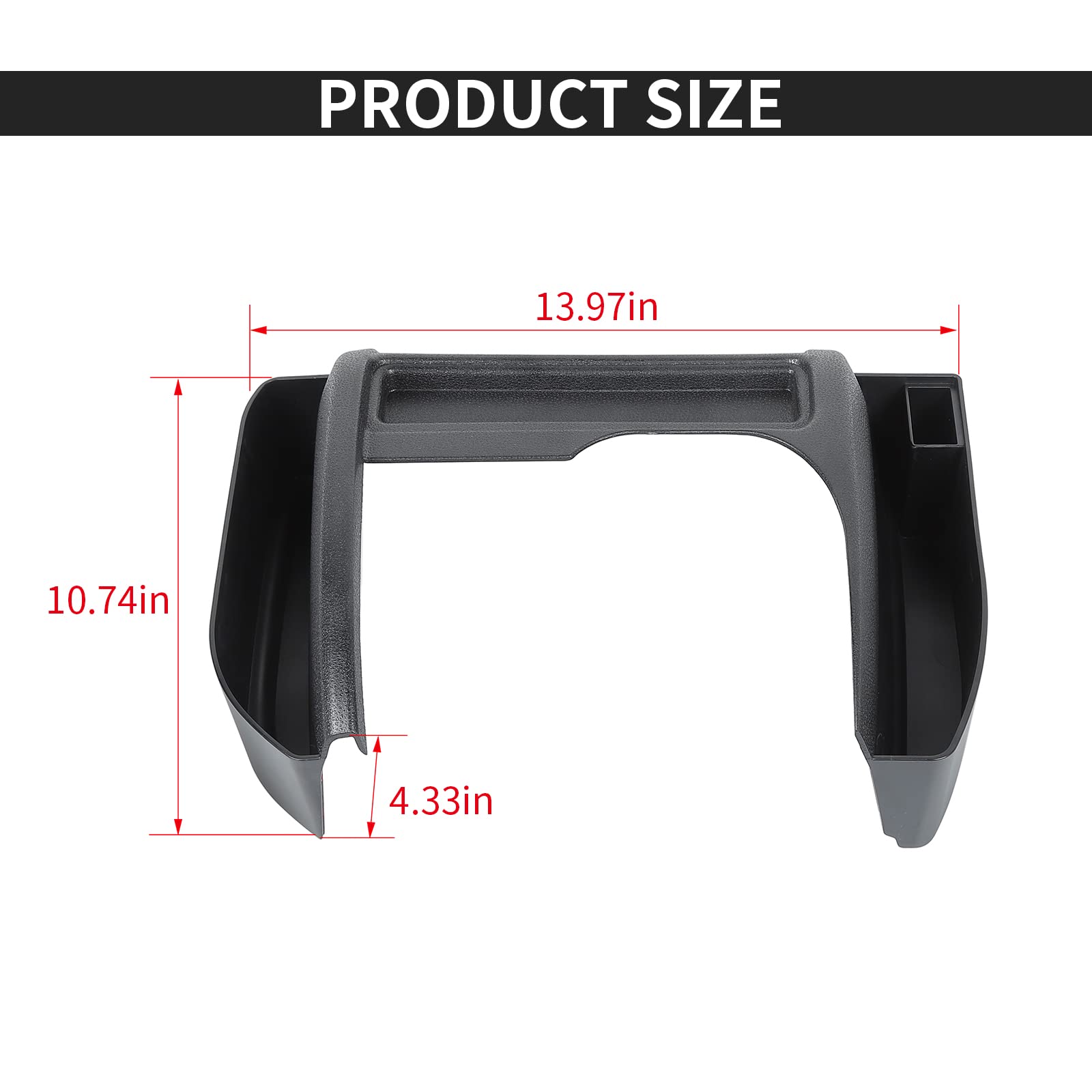 JWWY Gear Tray Coin Storage Box for Jeep Wrangler JK Accessories,2011-2018 Jeep Wrangler JK JKU Gear Shift Shifter Storage Box C