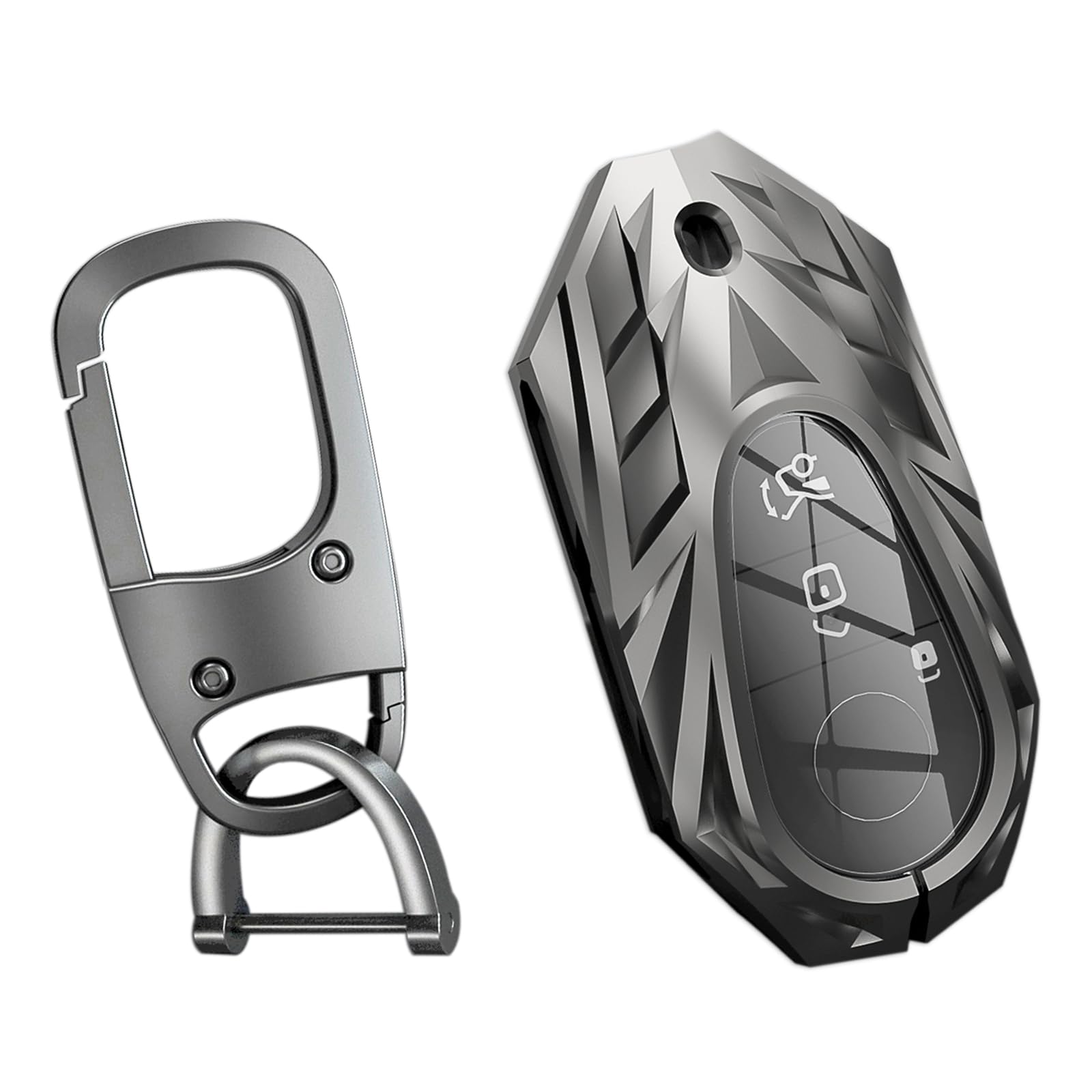 Ocezbiis For Mercedes Benz Key Fob Cover,Keychain,Zinc Alloy Protection Car Key Case For 2020-2023 S-Class C-Class E-Class G-Cla