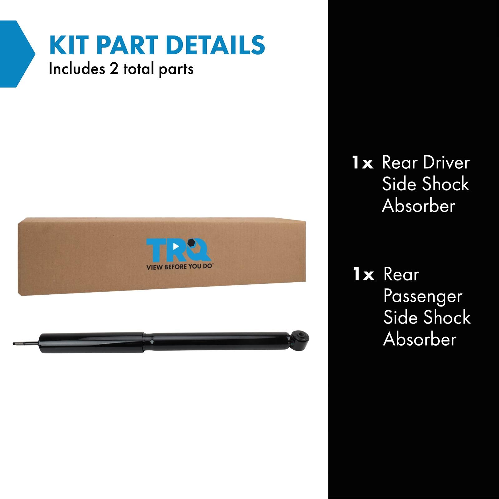 Trq Rear Shock Absorber Set Compatible With 2011-2014 Scion Xd