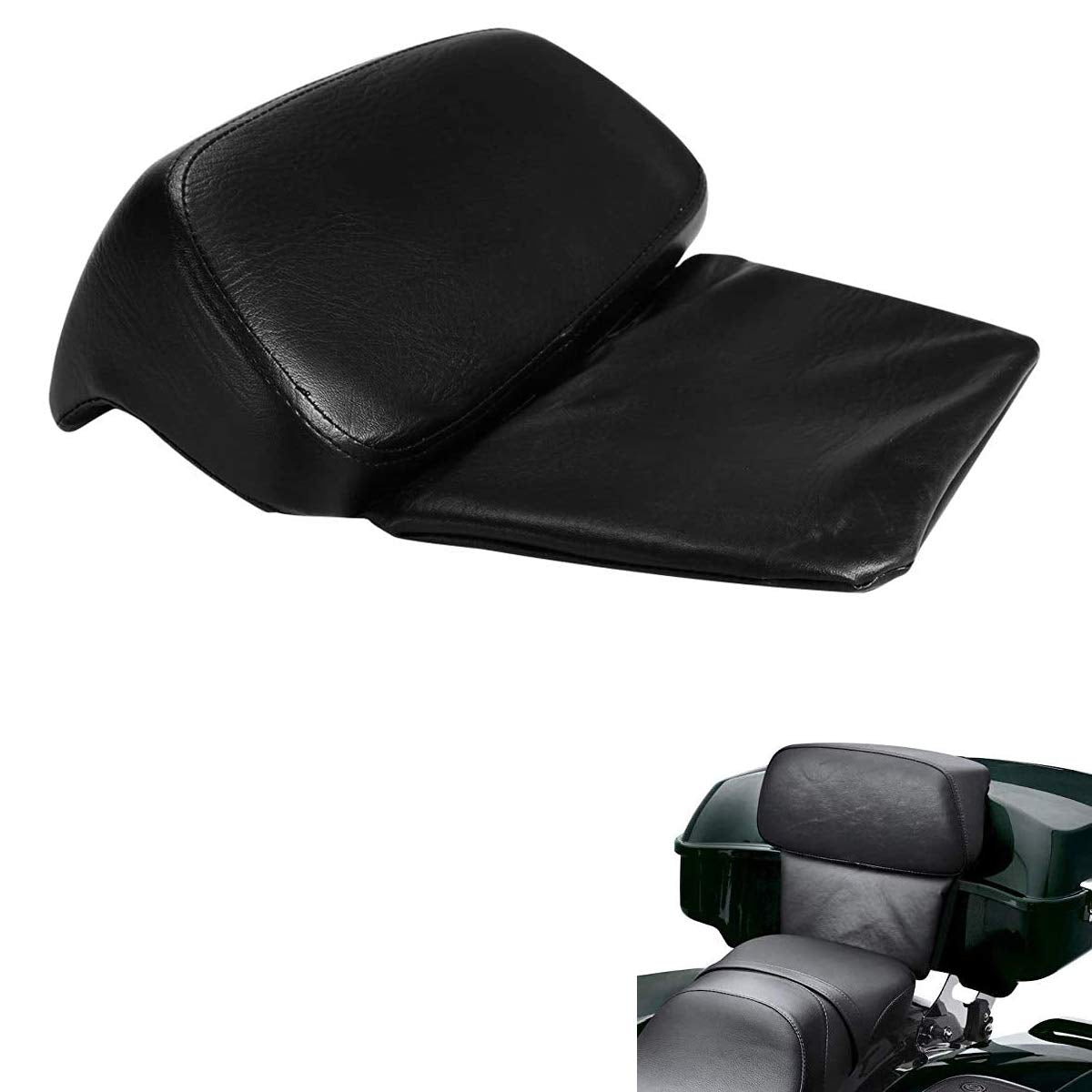 Wowtk Tour Pack Backrest Pad, Trunk Backrest Pads For Harley 2014-2024 Touring Road Glide Fltrx Electra Glide Flht Road King Flh