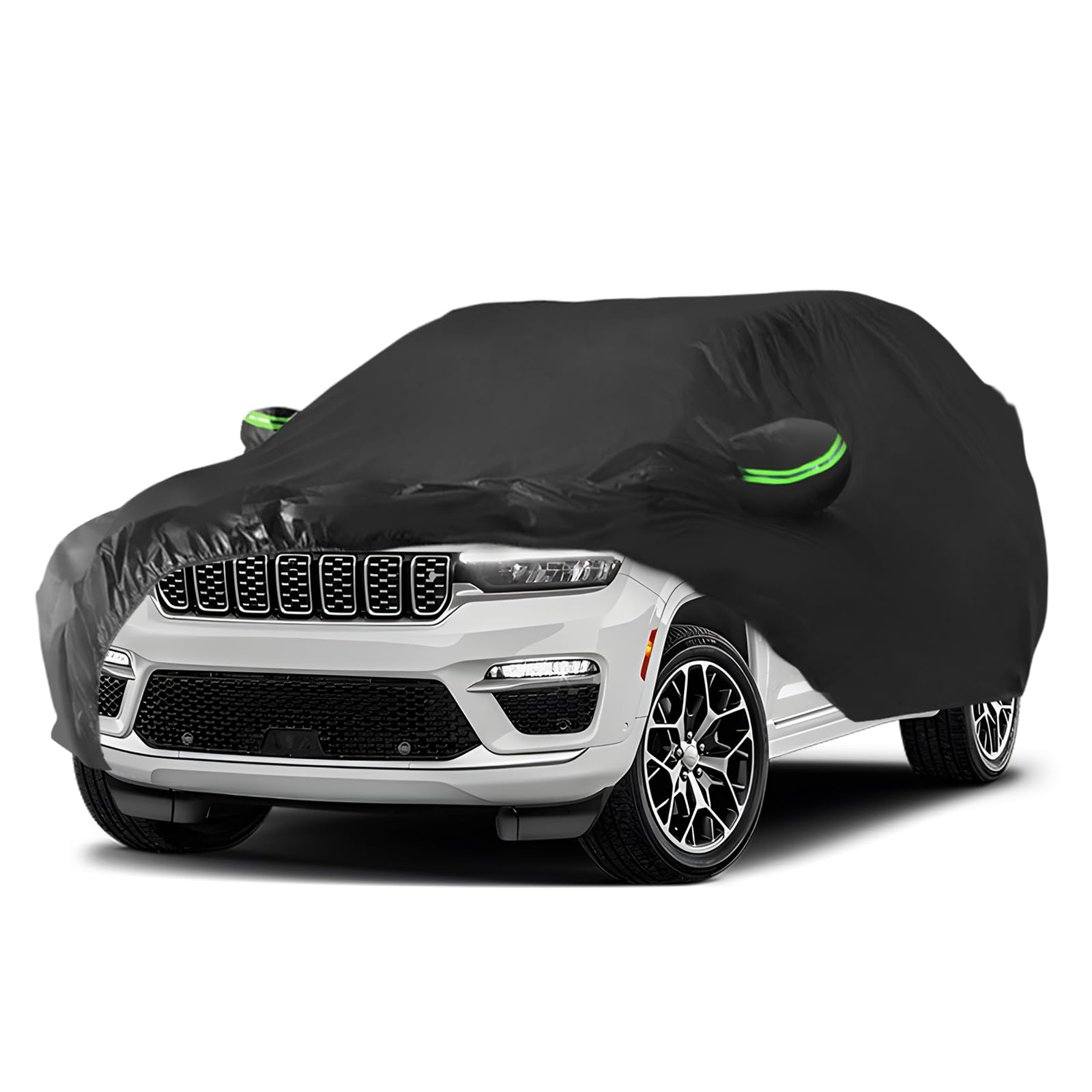 Proadsy 2024 Upgrade Car Cover Compatible With Jeep Grand Cherokee 2011-2024 Windproof All Weather Waterproof Sun Rain Uv Dust Snow Protection Outdoor Covers