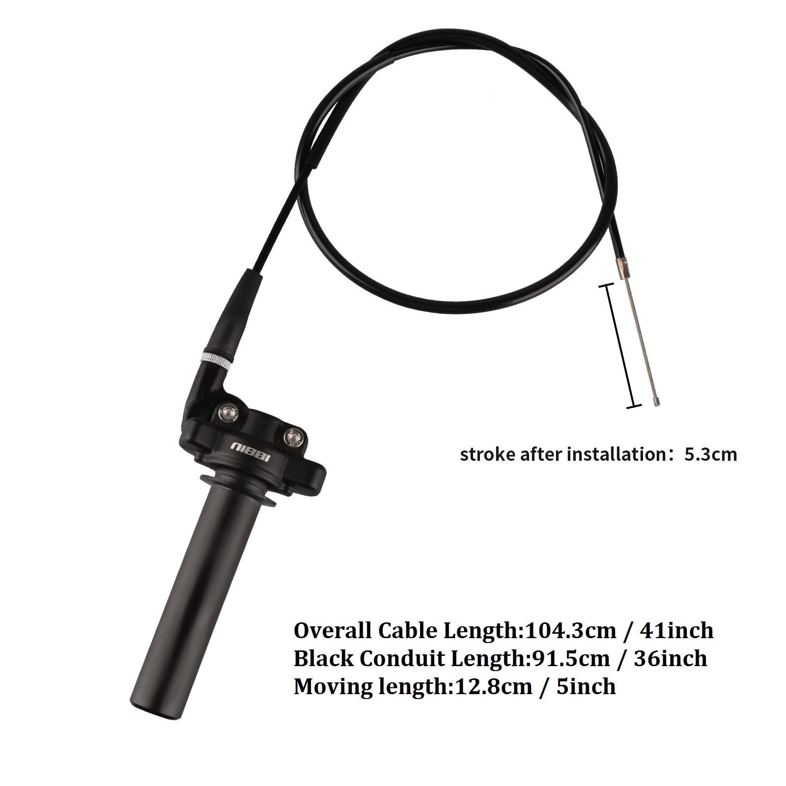 NIBBI Twists Throttle Assembly,Dirt Bike Grips with Throttle Cable and Handlebar Grip for SSR125 Pit Bike, 22mm Motorcycle Throt