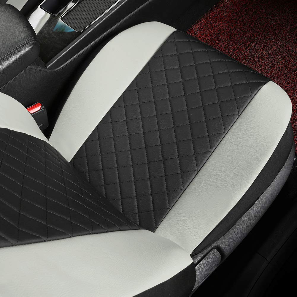 Giant Panda Front Car Bucket Seat Covers, Leather High Back Auto Seat Covers For Cars, Trucks, Jeep, Van, Suv, Pickup, Airbag Co