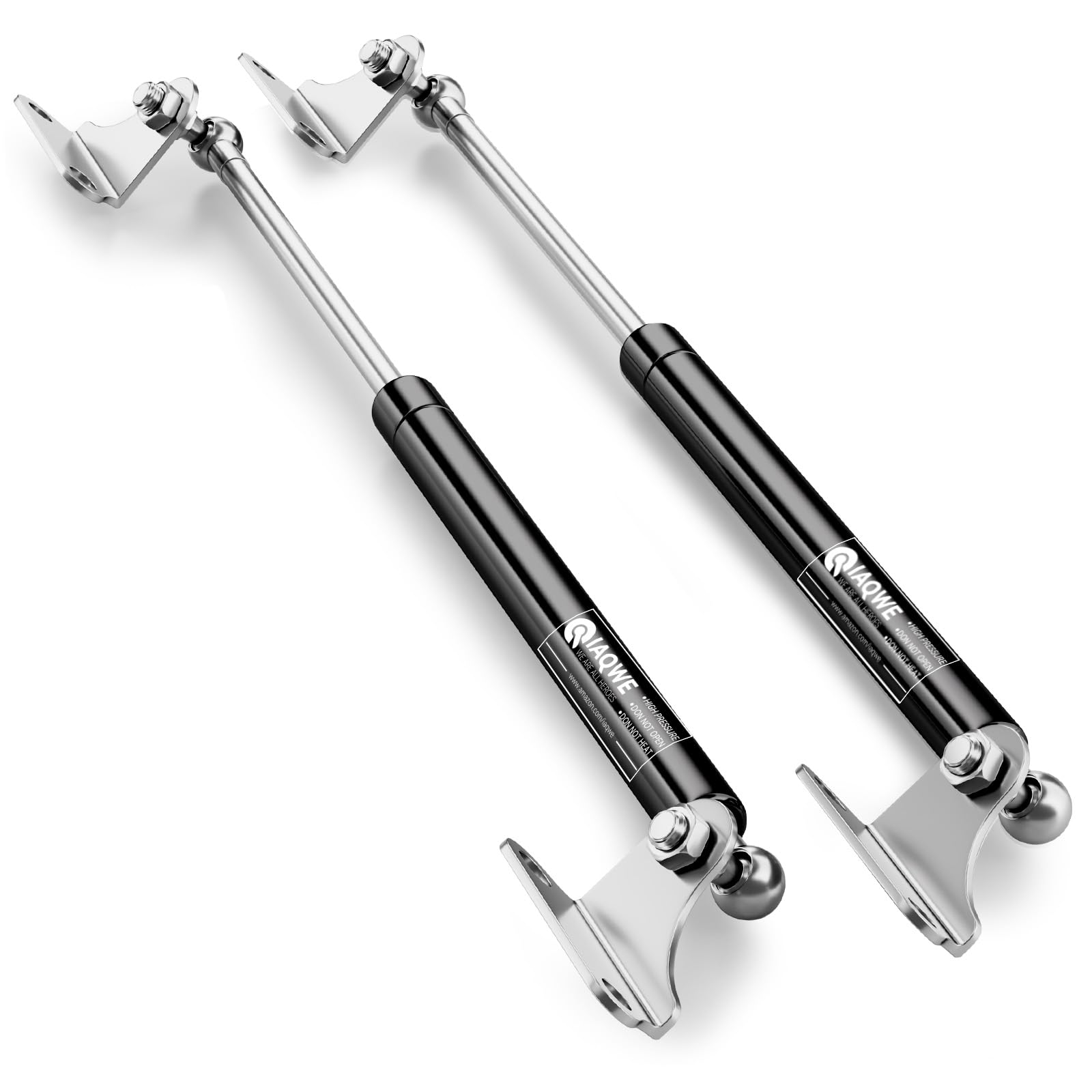 15'' 120Lbs Gas Struts Shocks with L-Type Mount Brackets for Queen RV Bed Truck Topper Tonneau Cover TV Cabinet Custom Window Fl