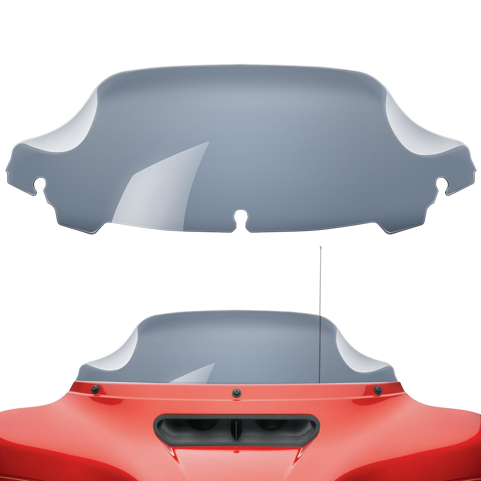 Amazicha 7 Smoke Wave Windshield Windscreen Compatible For 2014-2024 Harley Davidson Touring Street Glide/Electra Glide/Ultra Limited/Tri Glide Flht Flhx Flhxs Flhtk (Tint)