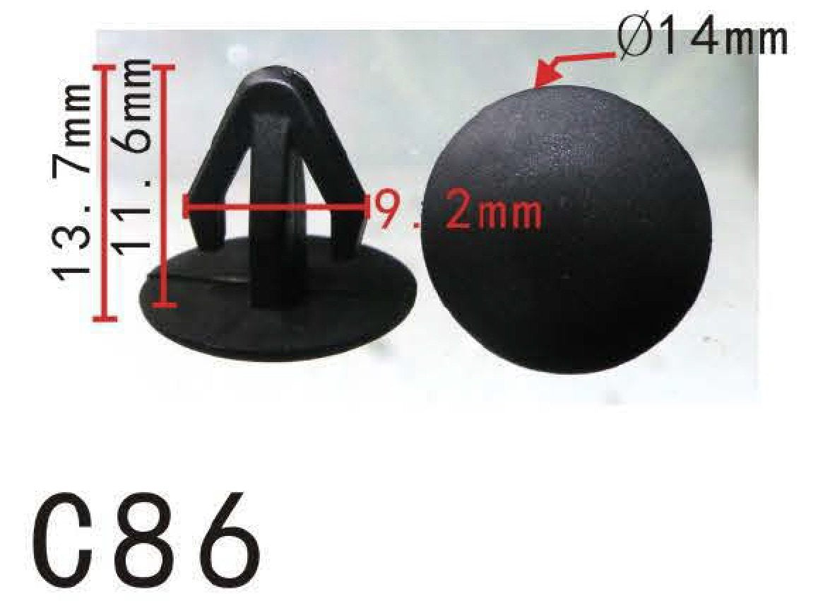 Autobahn88 Retainer Clip For Hood Insulation, Compatible With Nissan (Oem: 62869N4700) (Pack Of 20)