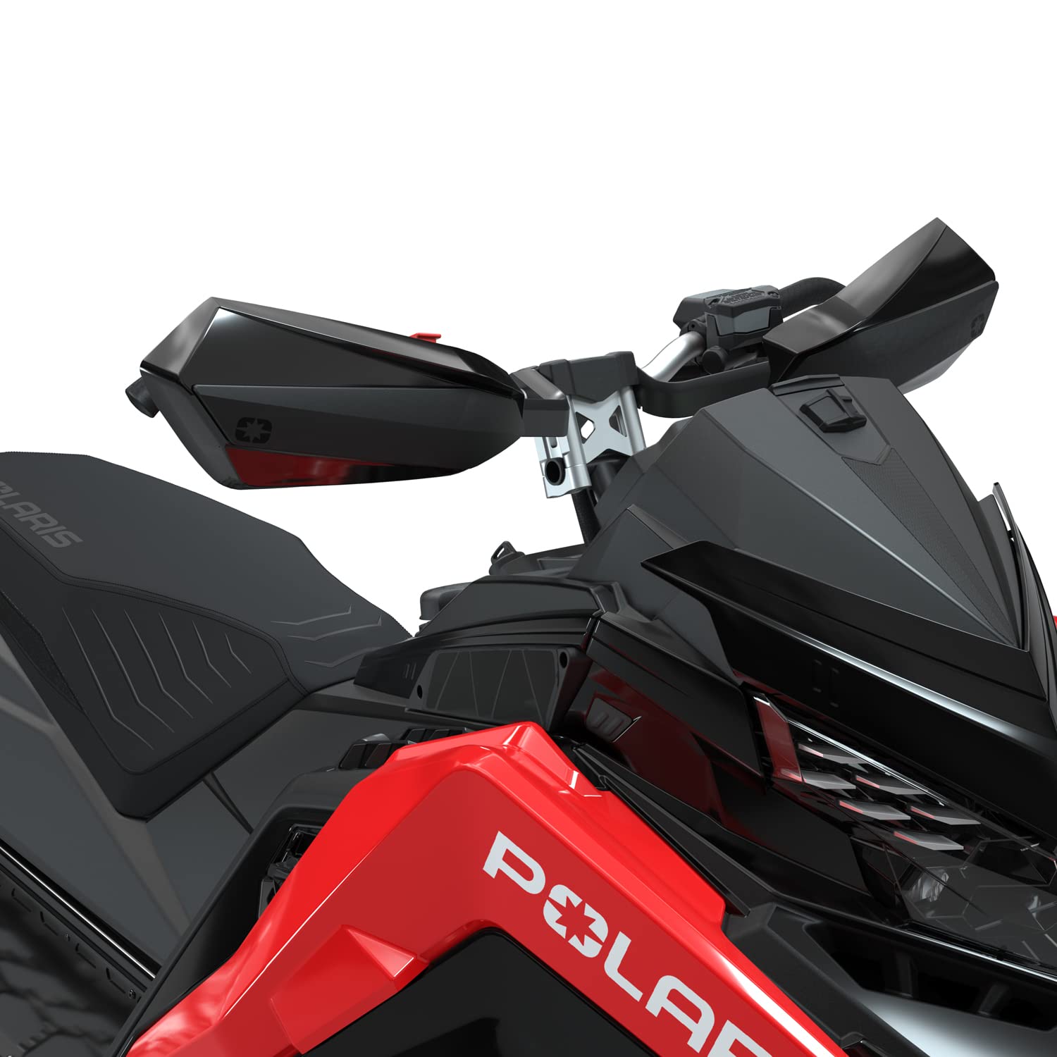 Polaris Snowmobile MATRYX Defend Handguards, Pair, Gloss Black, for Specific Switchback Assault 146, Switchback XC 146, INDY Adv