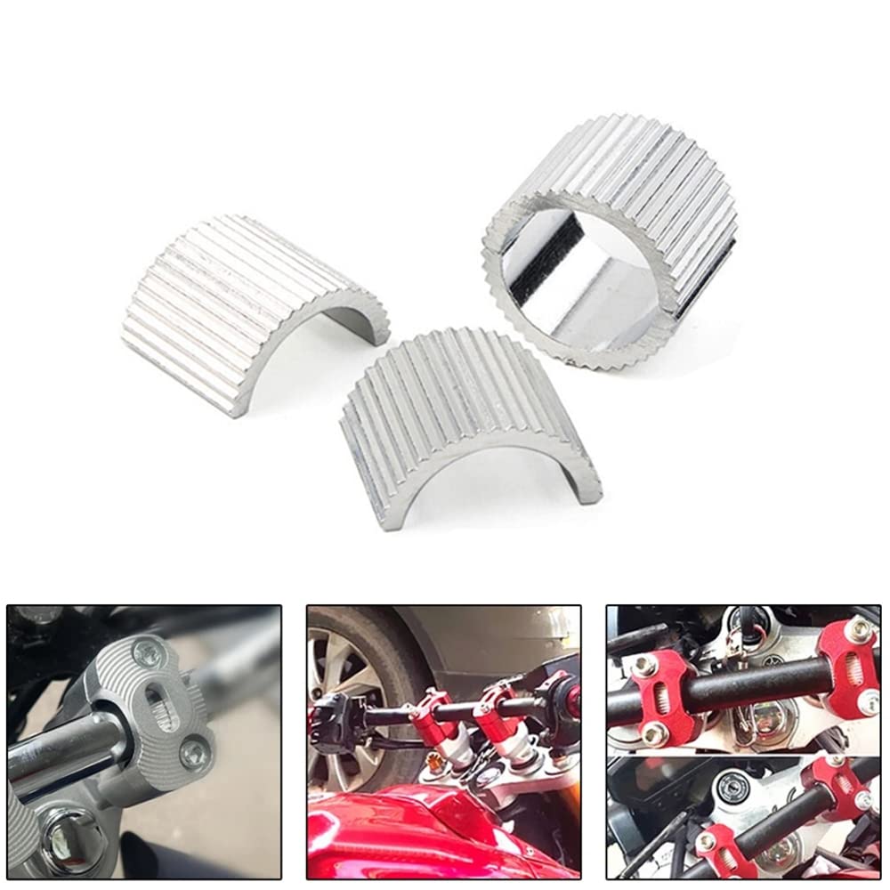 Kucehiup Handlebar Shim 7/8'' Handlebars To 1'' Motorcycle Handle Bar Spacer Conversion Shims With Handlebar Mounts Risers Clamp