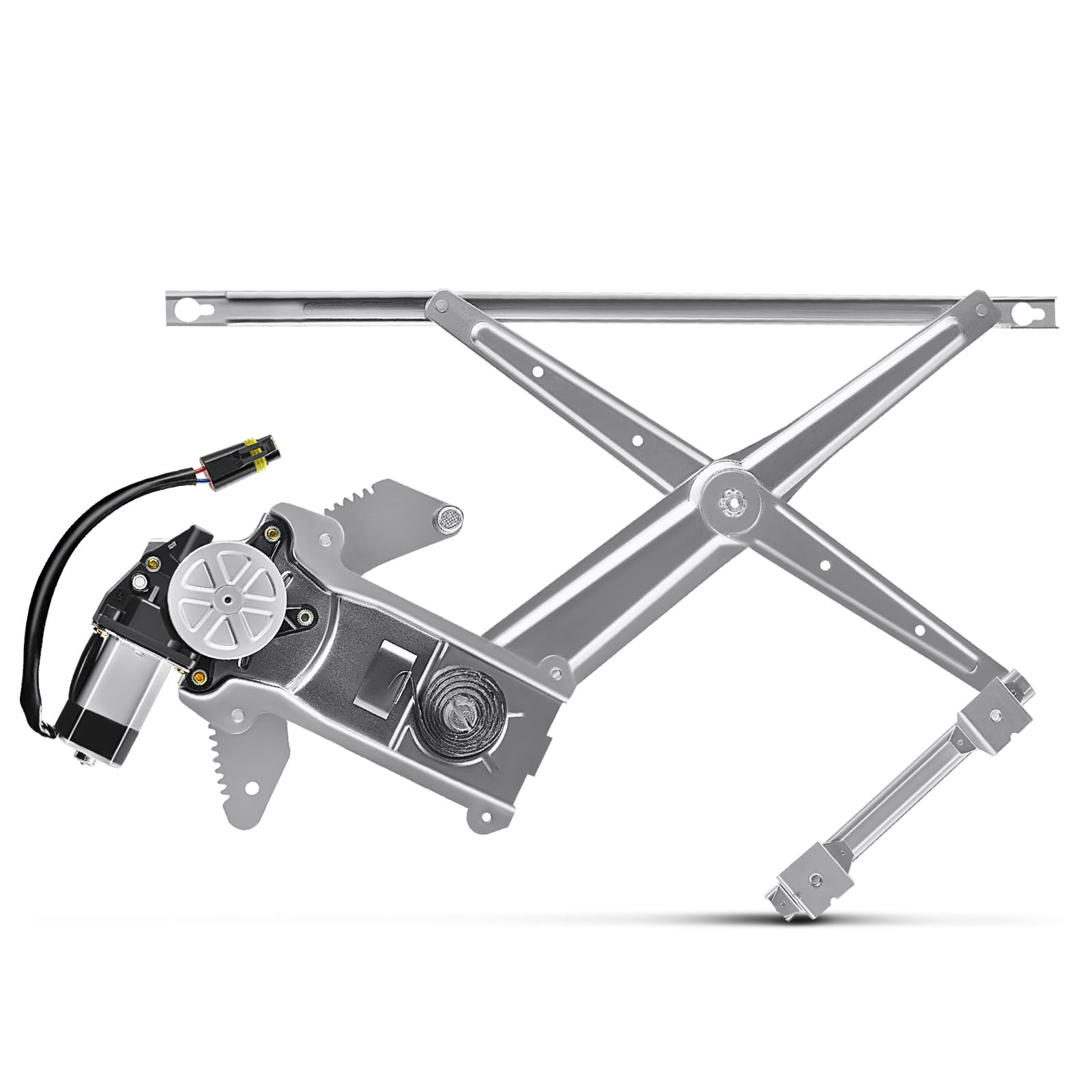 YHTAUTO Front Driver Side Power Window Regulator with 2-Pin Motor Assembly Compatible with Dodge Ram 1500 1994-2001, Ram 2500/35