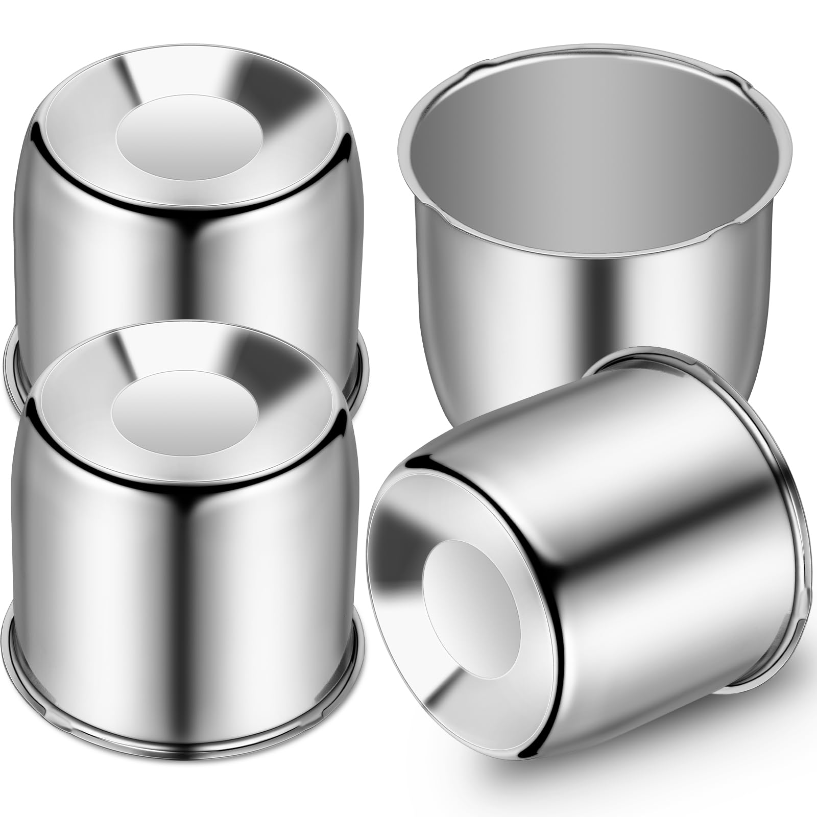 Tallew 4 Pcs Wheel Center Caps Push Through Car Trailer Center Caps Carbon Steel For Rims Truck Auto(Silver,Suits For 4.25 Inch)