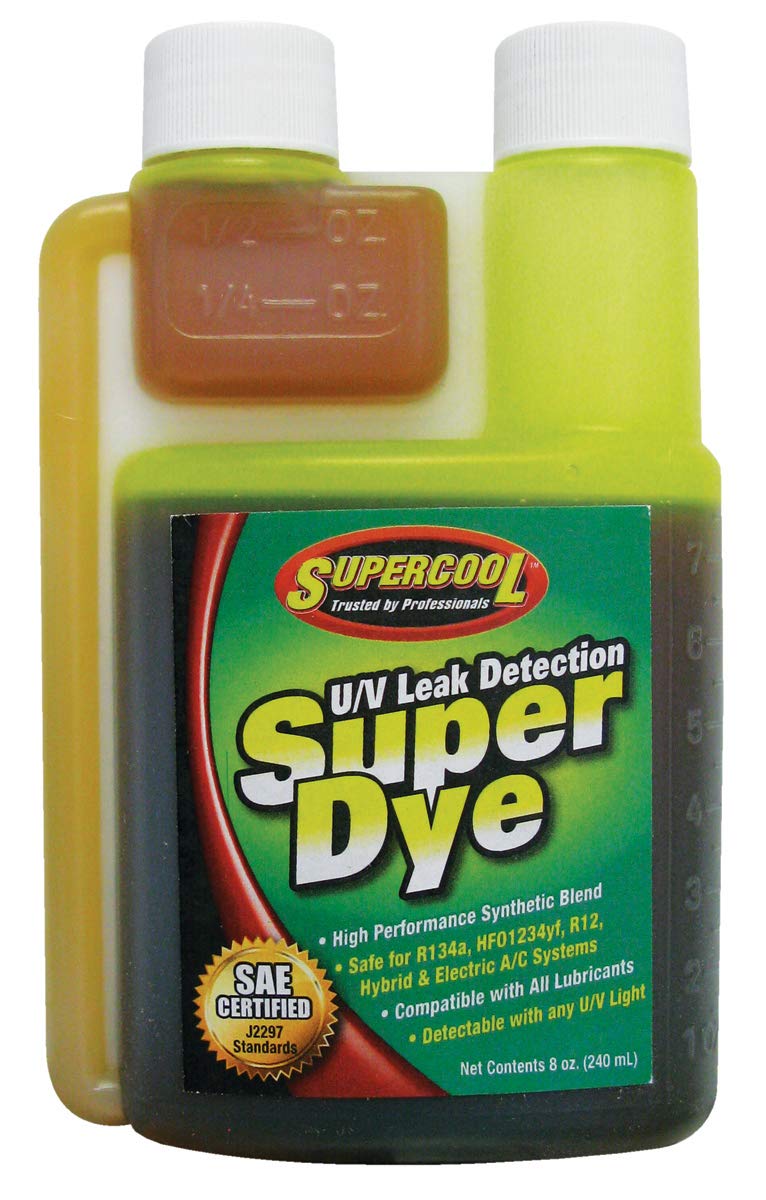 TSI Supercool 24452 Yellow SAE Certified Super Dye, 8 oz (Treats 32-Vehicles - Squeeze Tip Bottle)