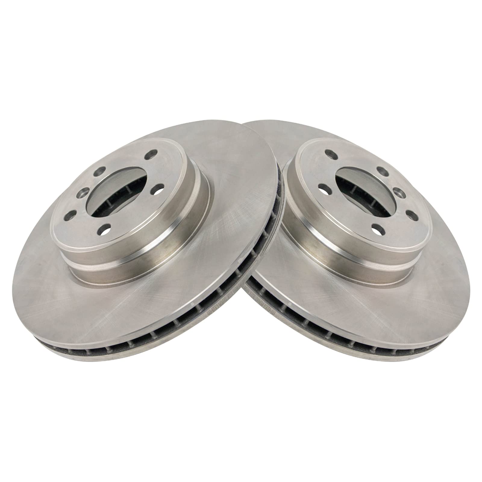 Trq Front Brake Rotors Set Vented Compatible With 2003-2005 Land Rover Range Rover