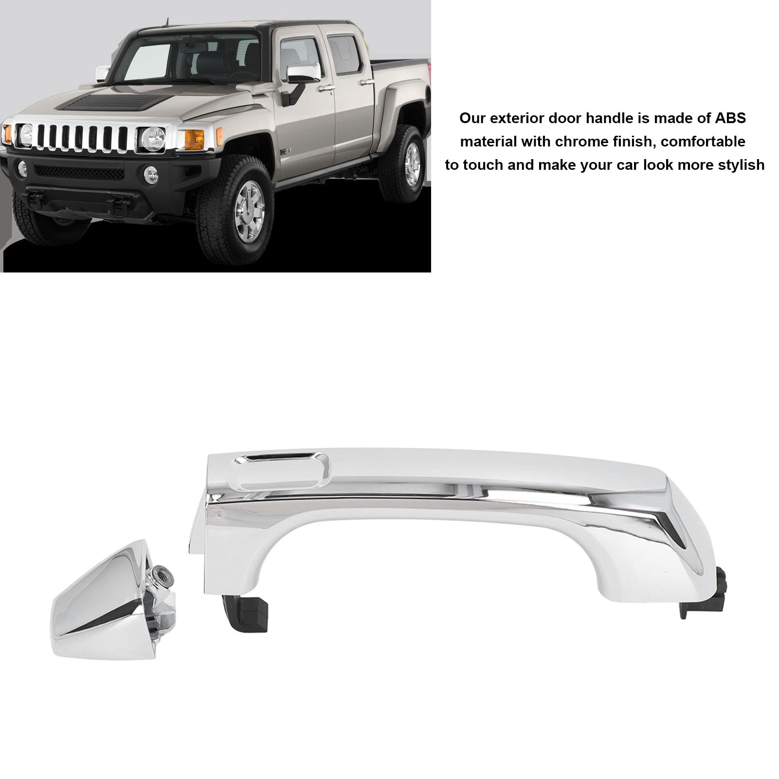 Kimiss Car Chrome Exterior Outside Door Handle Replacement For H3 2006-2010 15296932 Car Outer Door Handle Stylish Chrome Finish