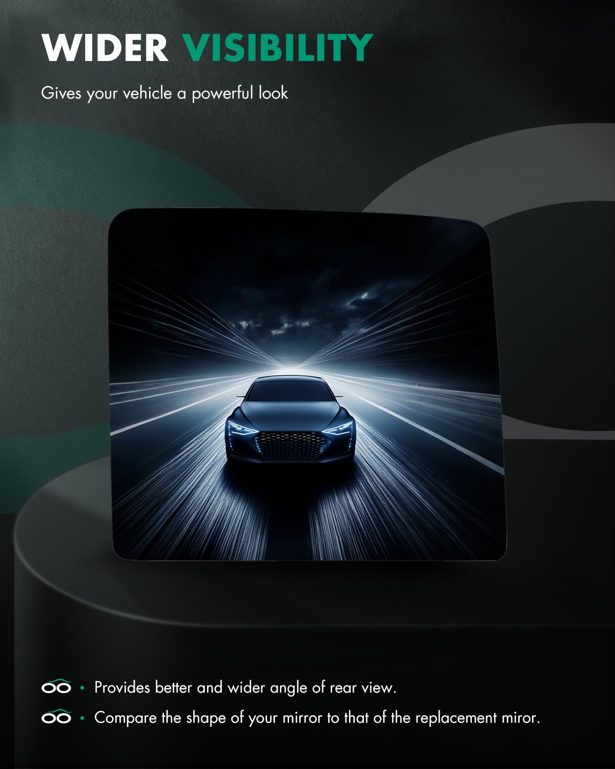 SCITOO Right Side Mirror Glass Compatible with 1999-2016 for Ford F-250 F-350 F-450 F-550 Super Duty 2000-2005 for Ford Excursio